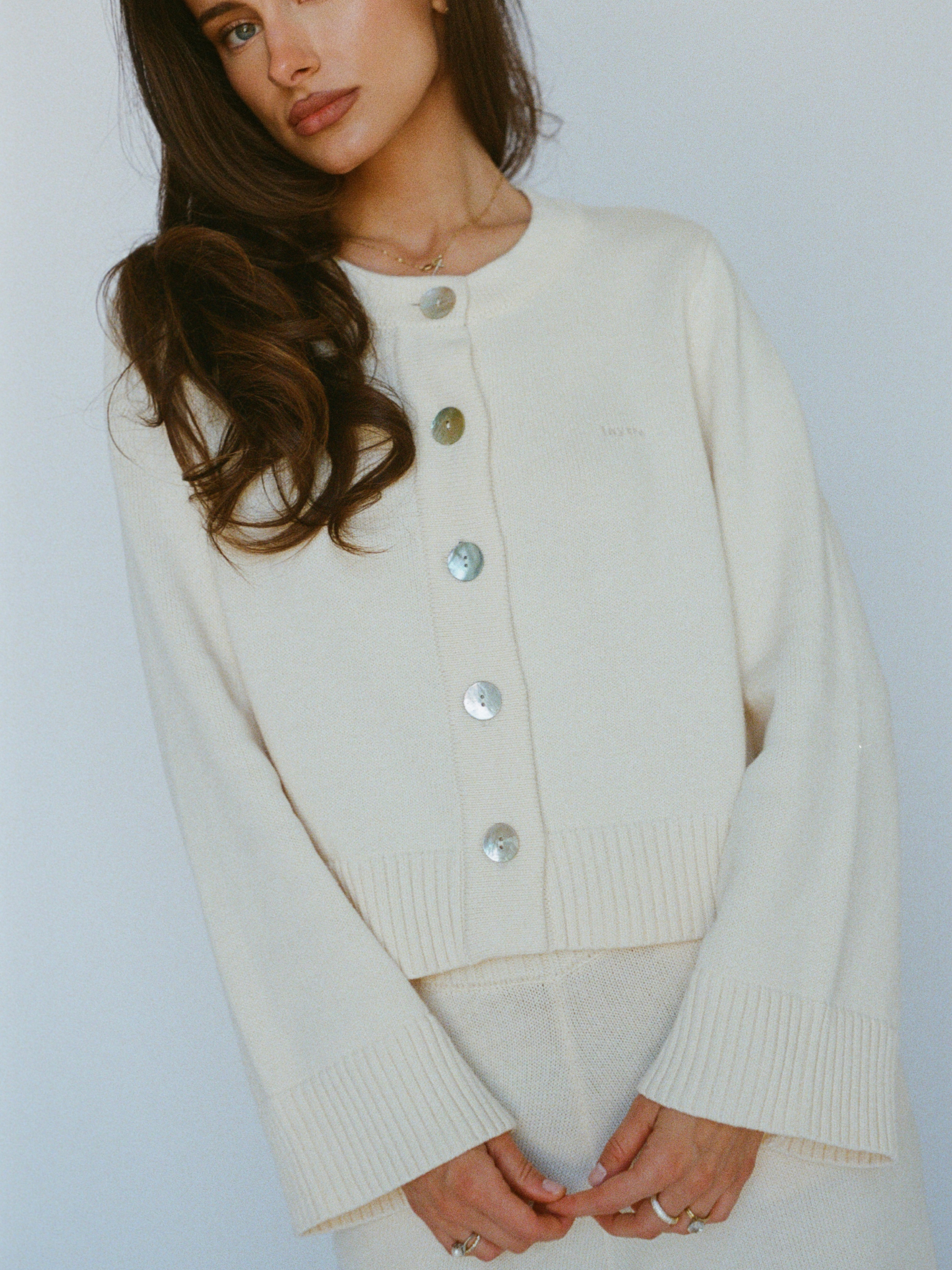 organic cotton cashmere cardigan - butter yellow