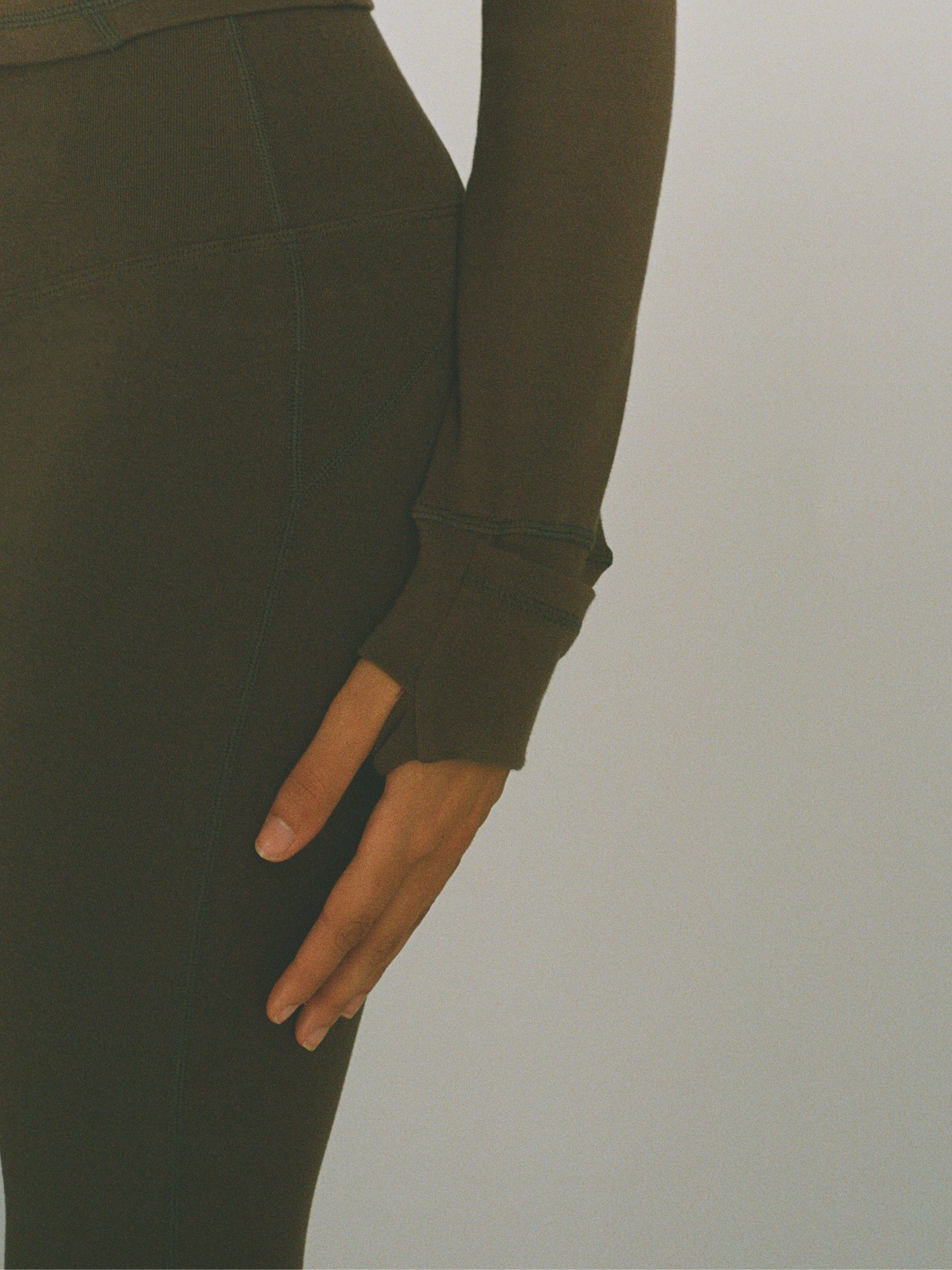 organic cotton zip jacket - espresso brown