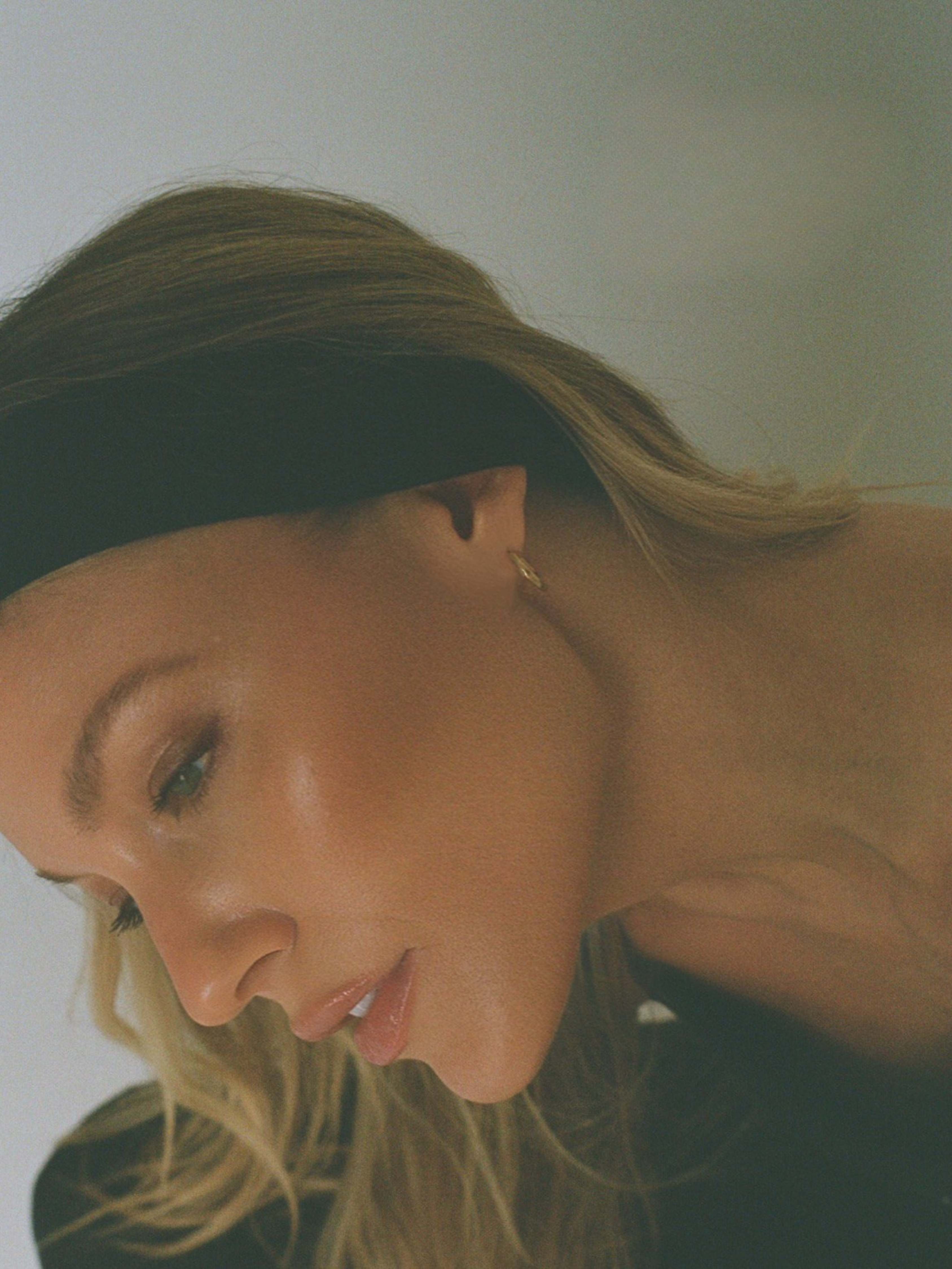 organic cotton headband - black