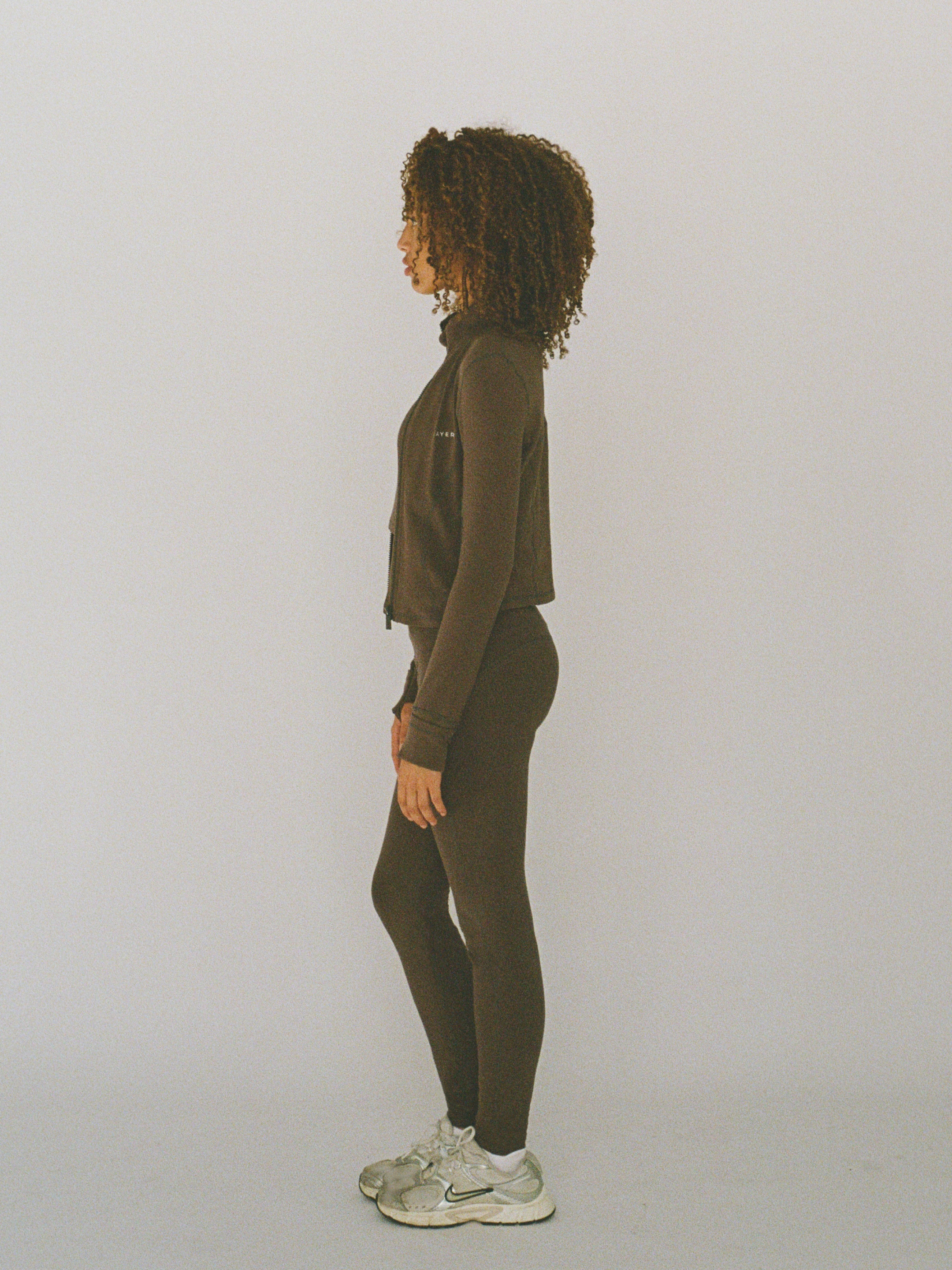 organic cotton leggings - espresso brown