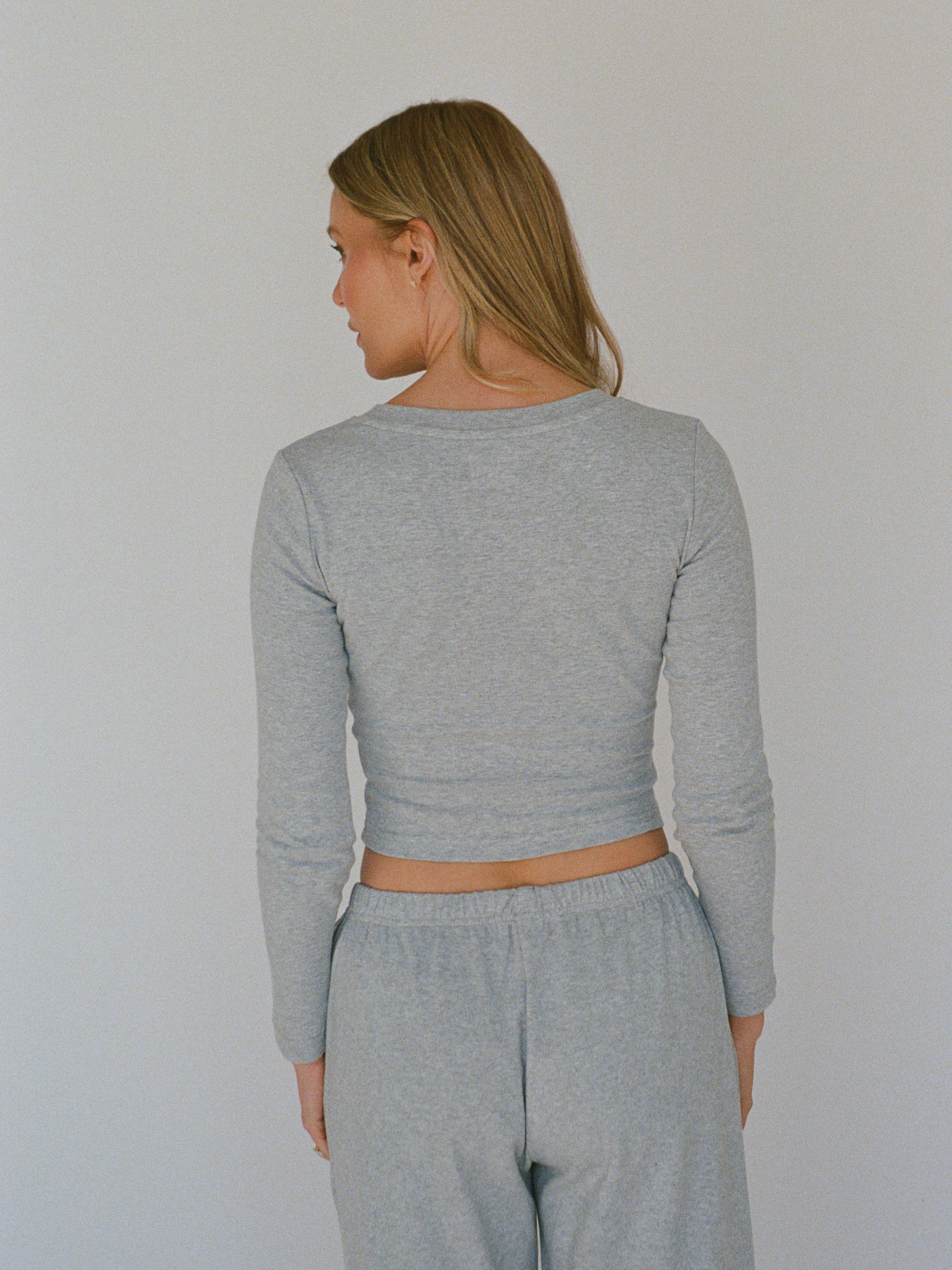 100% organic cotton top - light grey