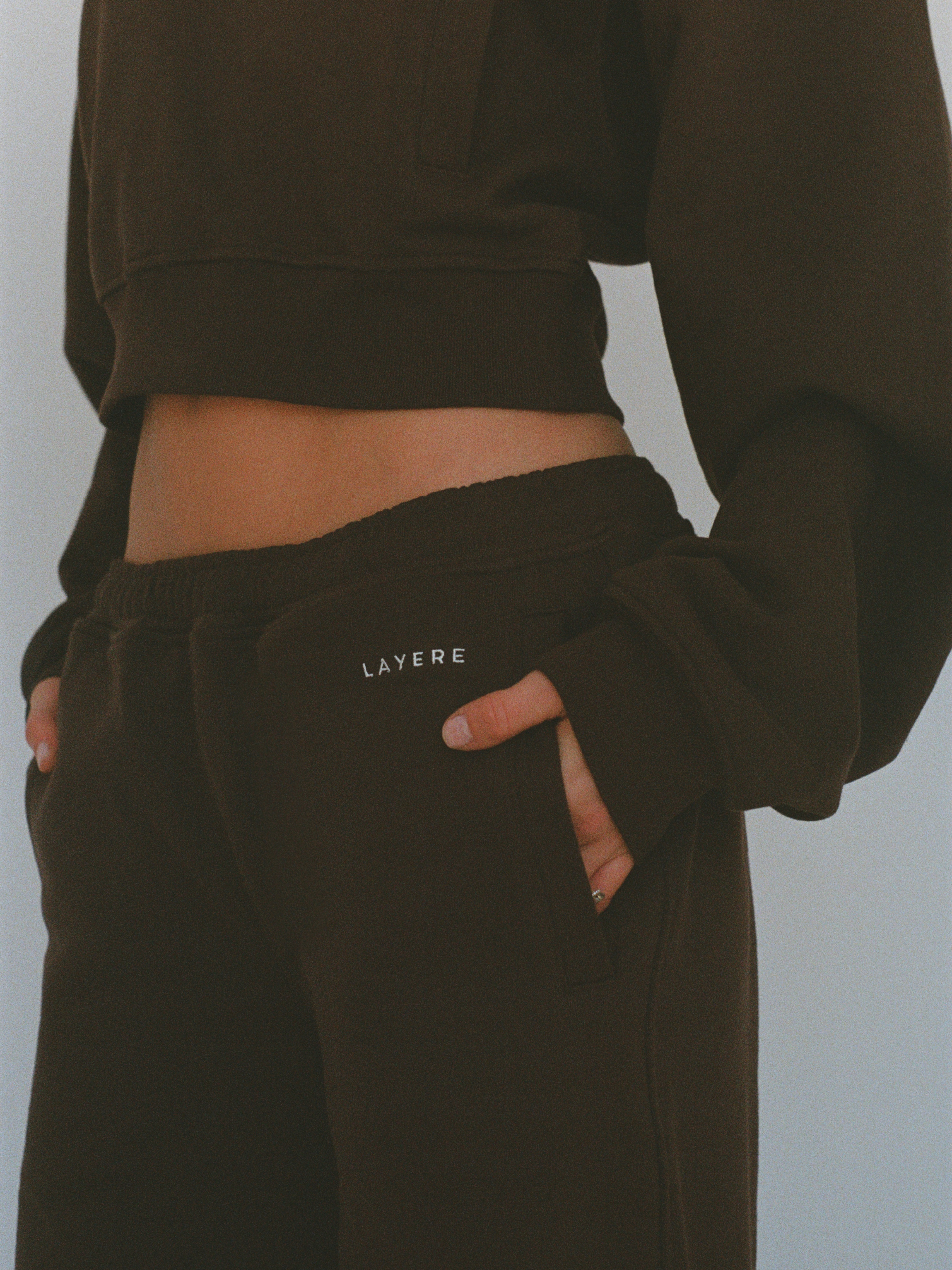 100% organic cotton hoodie - chocolate brown