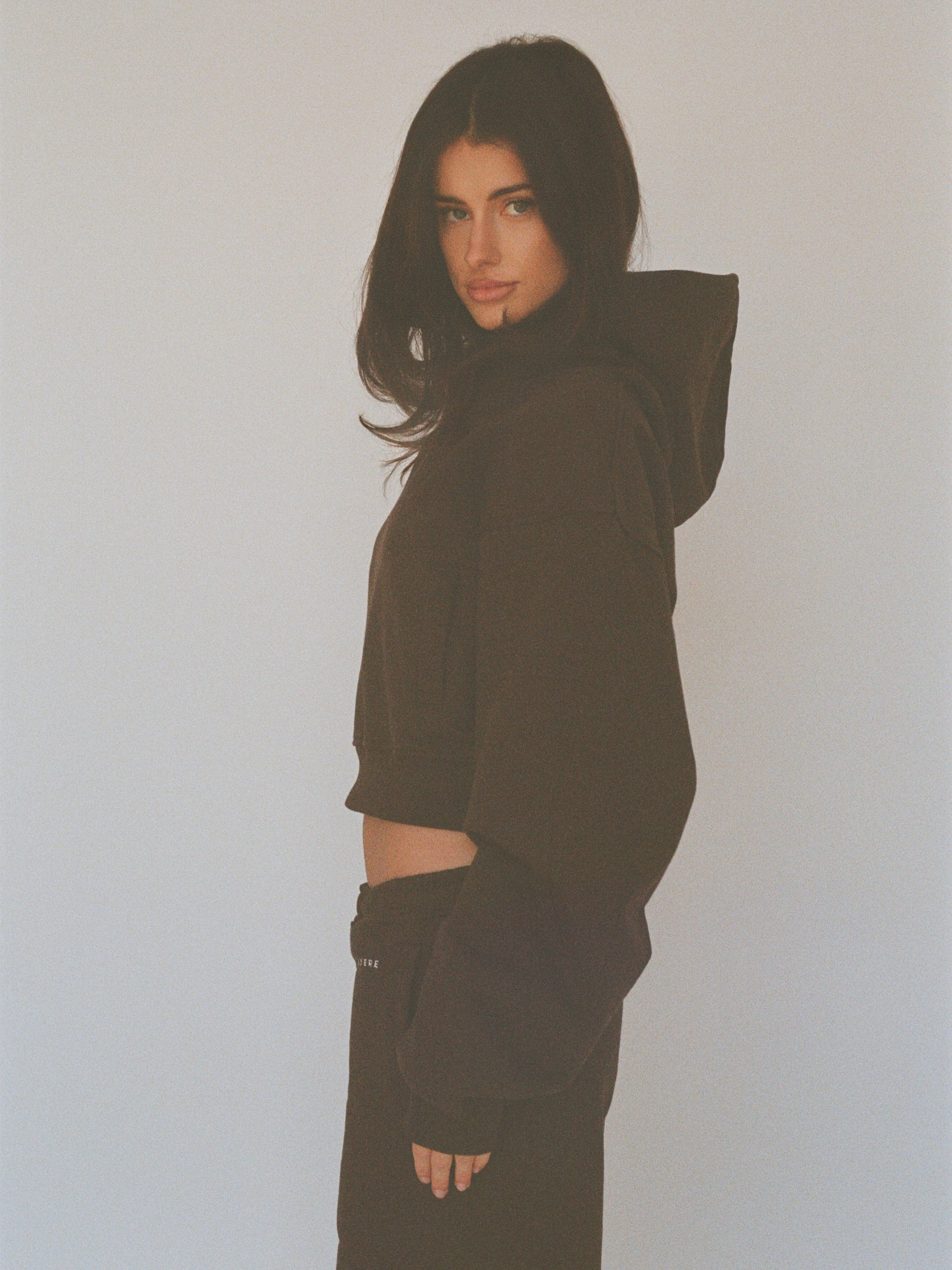 100% organic cotton hoodie - chocolate brown