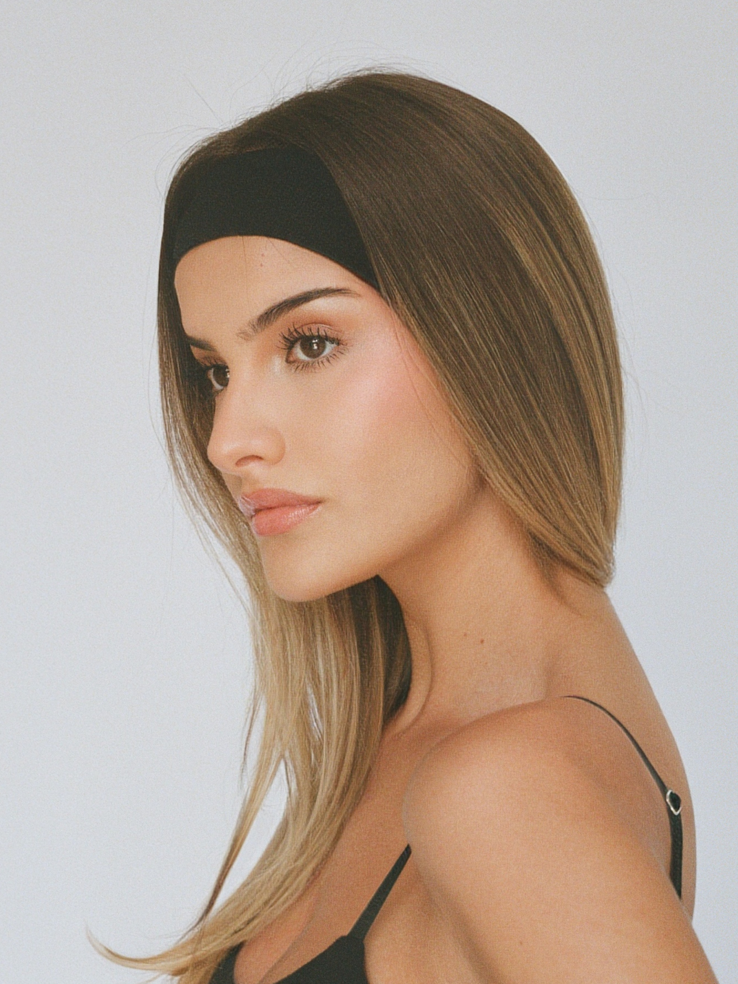 organic cotton headband - black