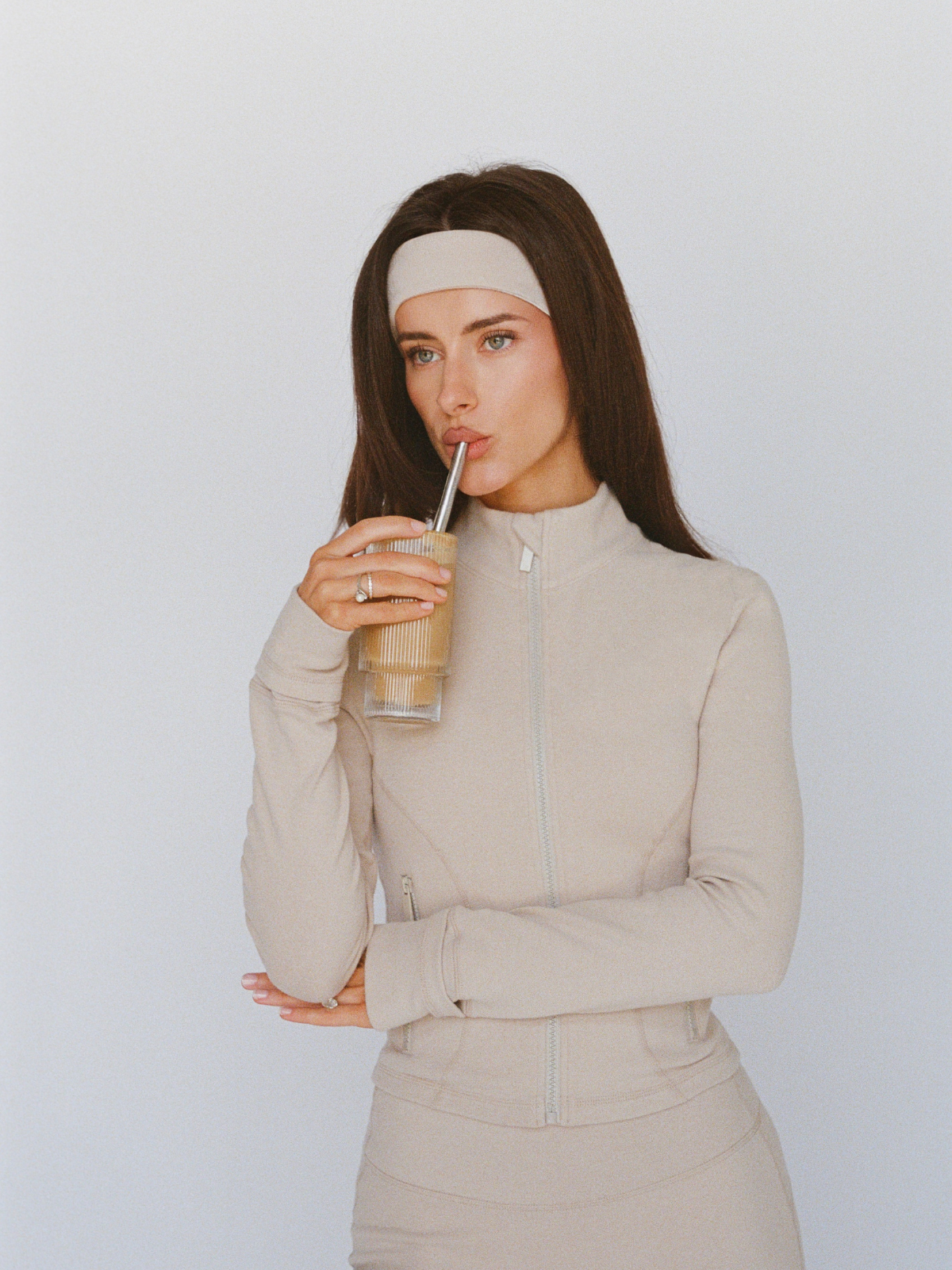 organic cotton headband - oat