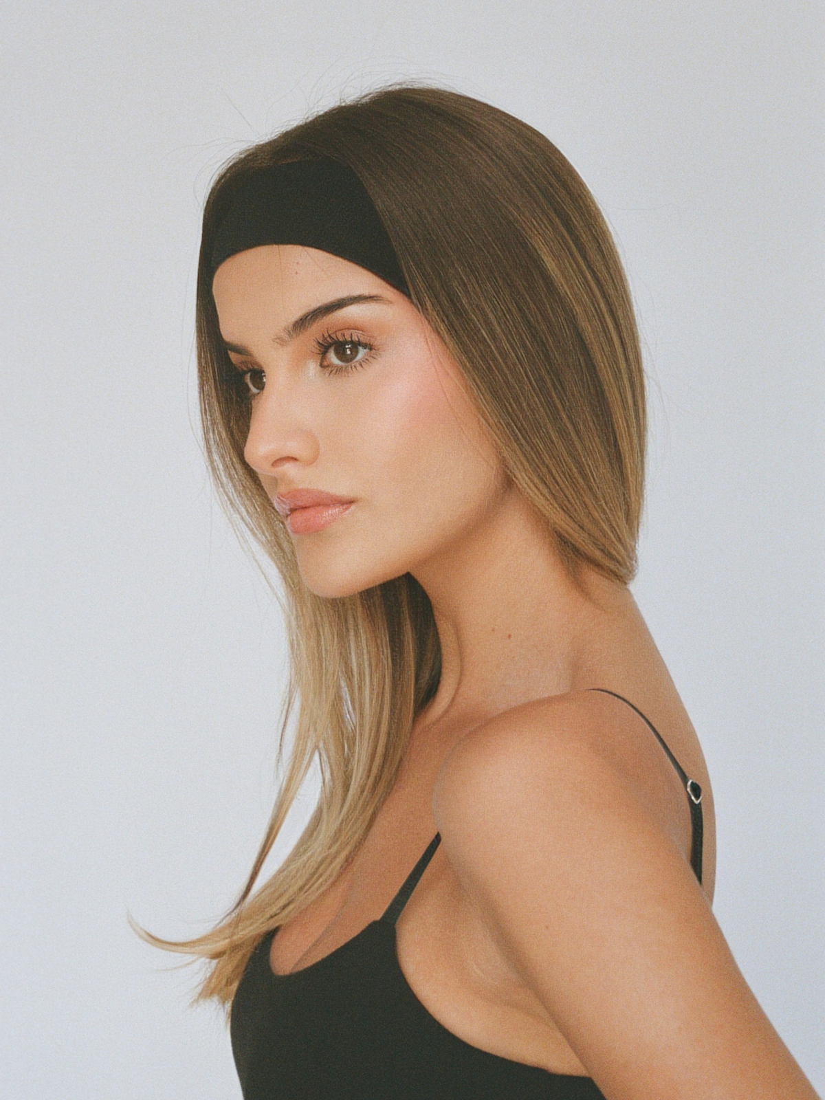 organic cotton headband - black