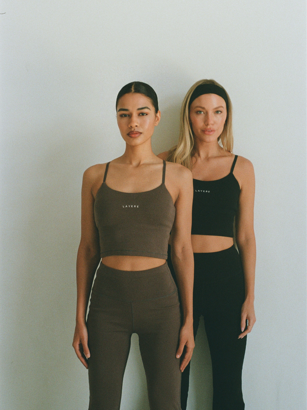 organic cotton sports bra - espresso brown