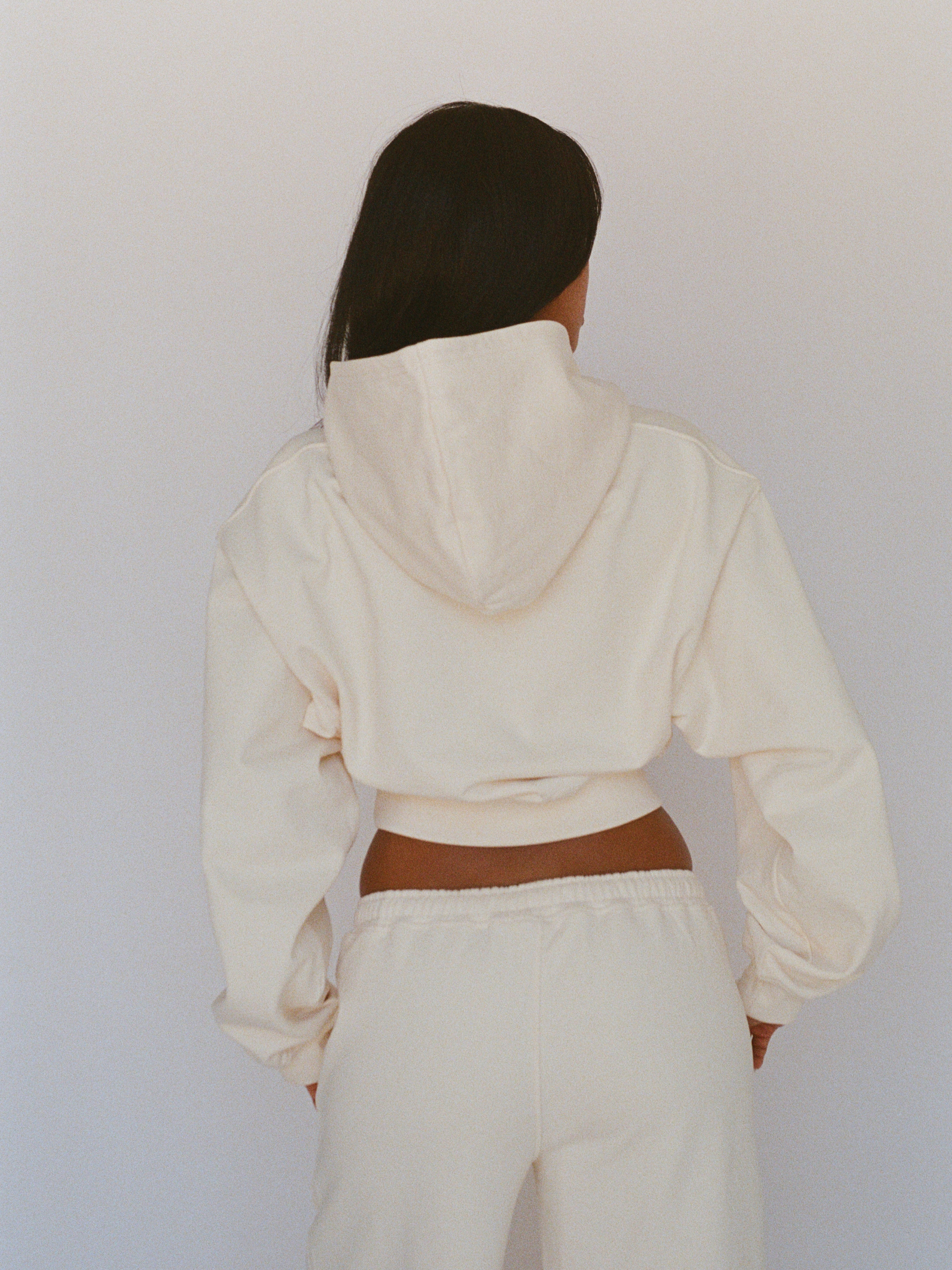 100% organic cotton wide pant - vanilla