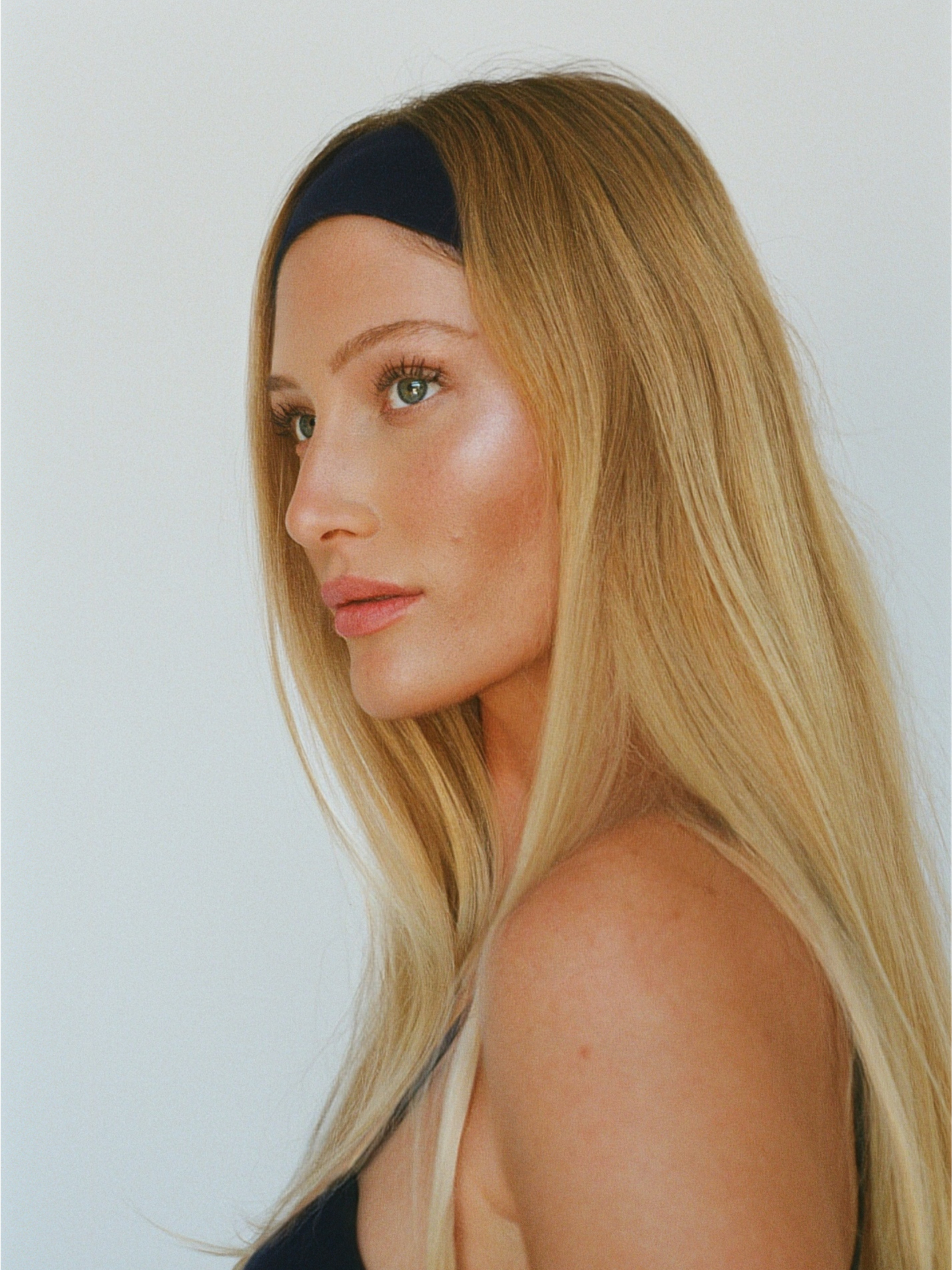 organic cotton headband - navy blue