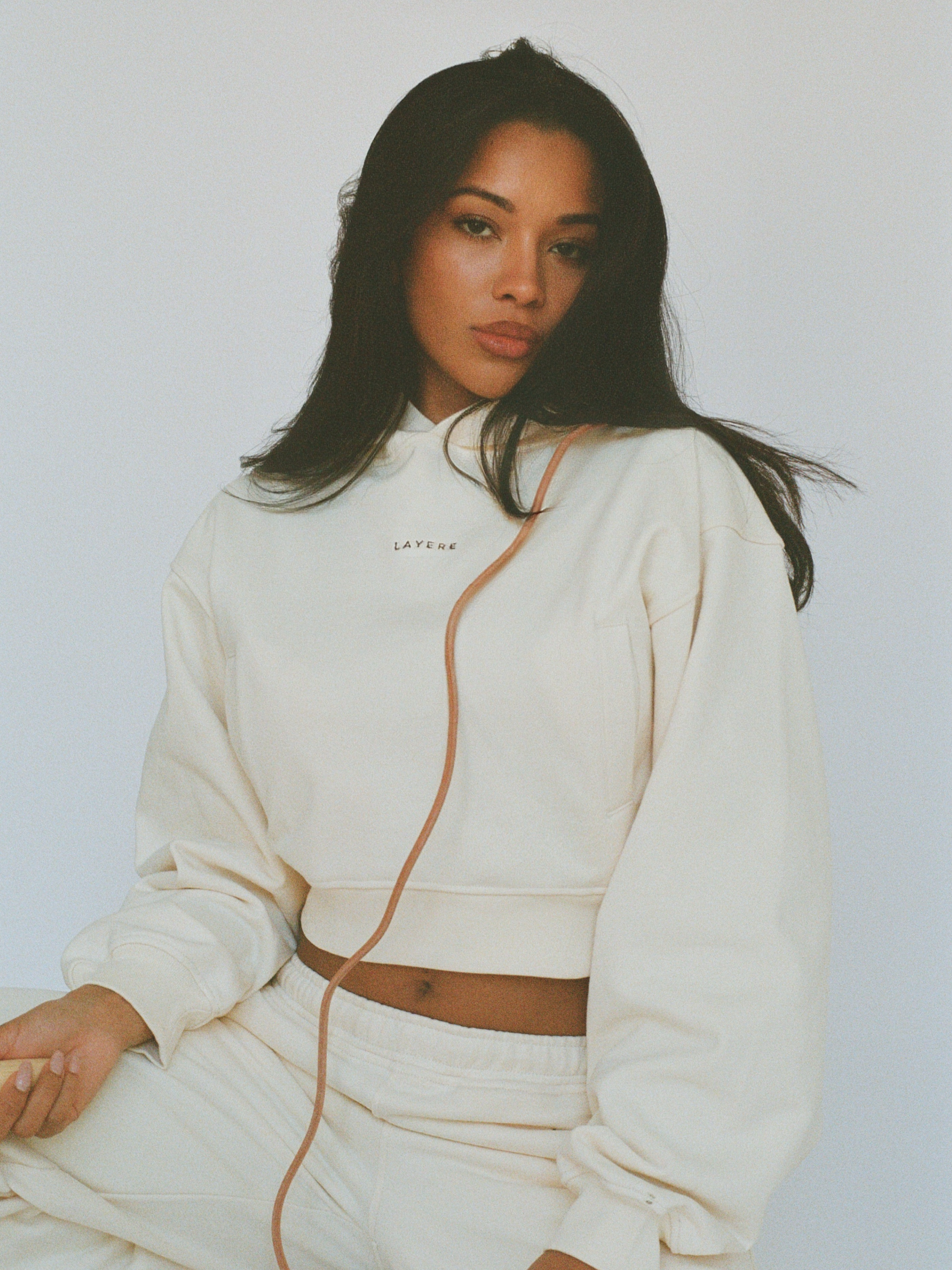 100% organic cotton hoodie - vanilla