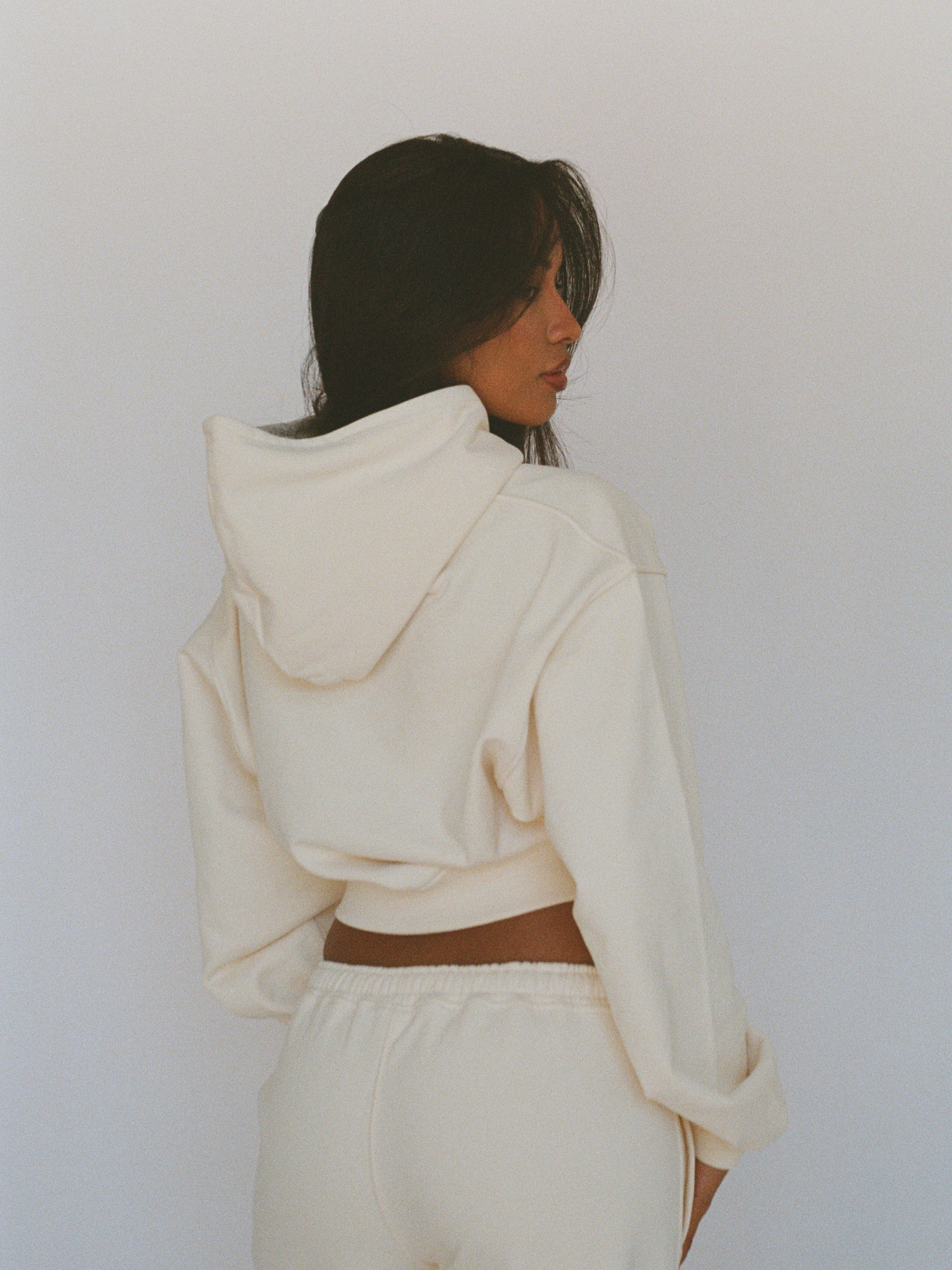 100% organic cotton hoodie - vanilla