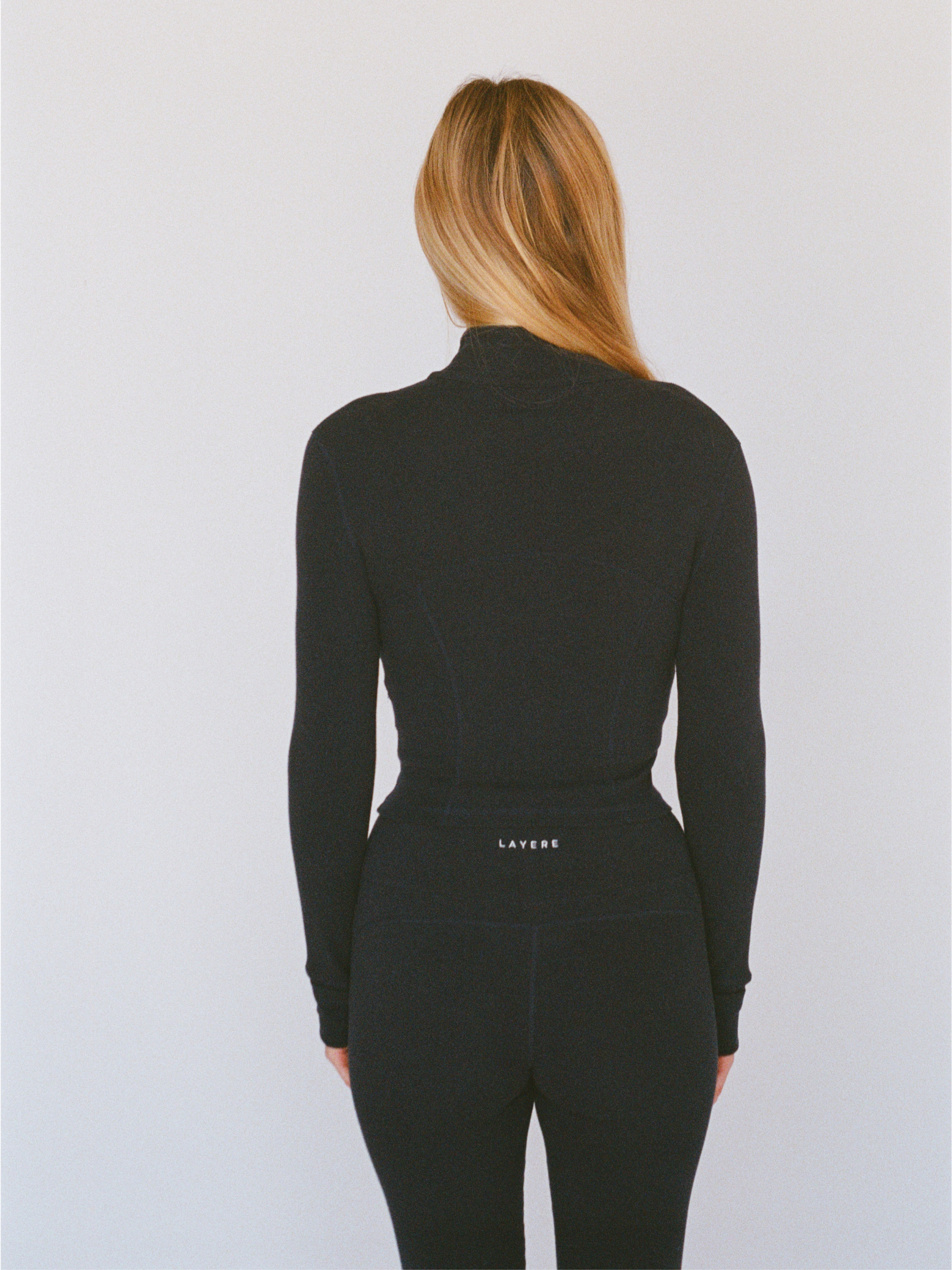 organic cotton leggings - navy blue