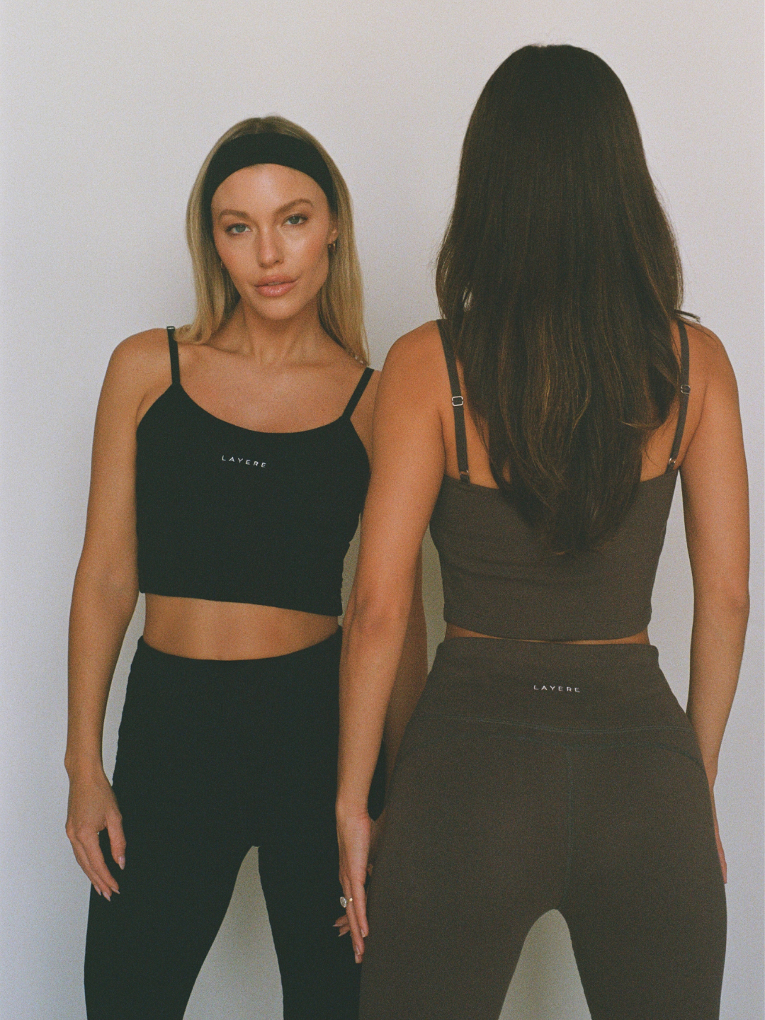 organic cotton flare leggings - espresso brown
