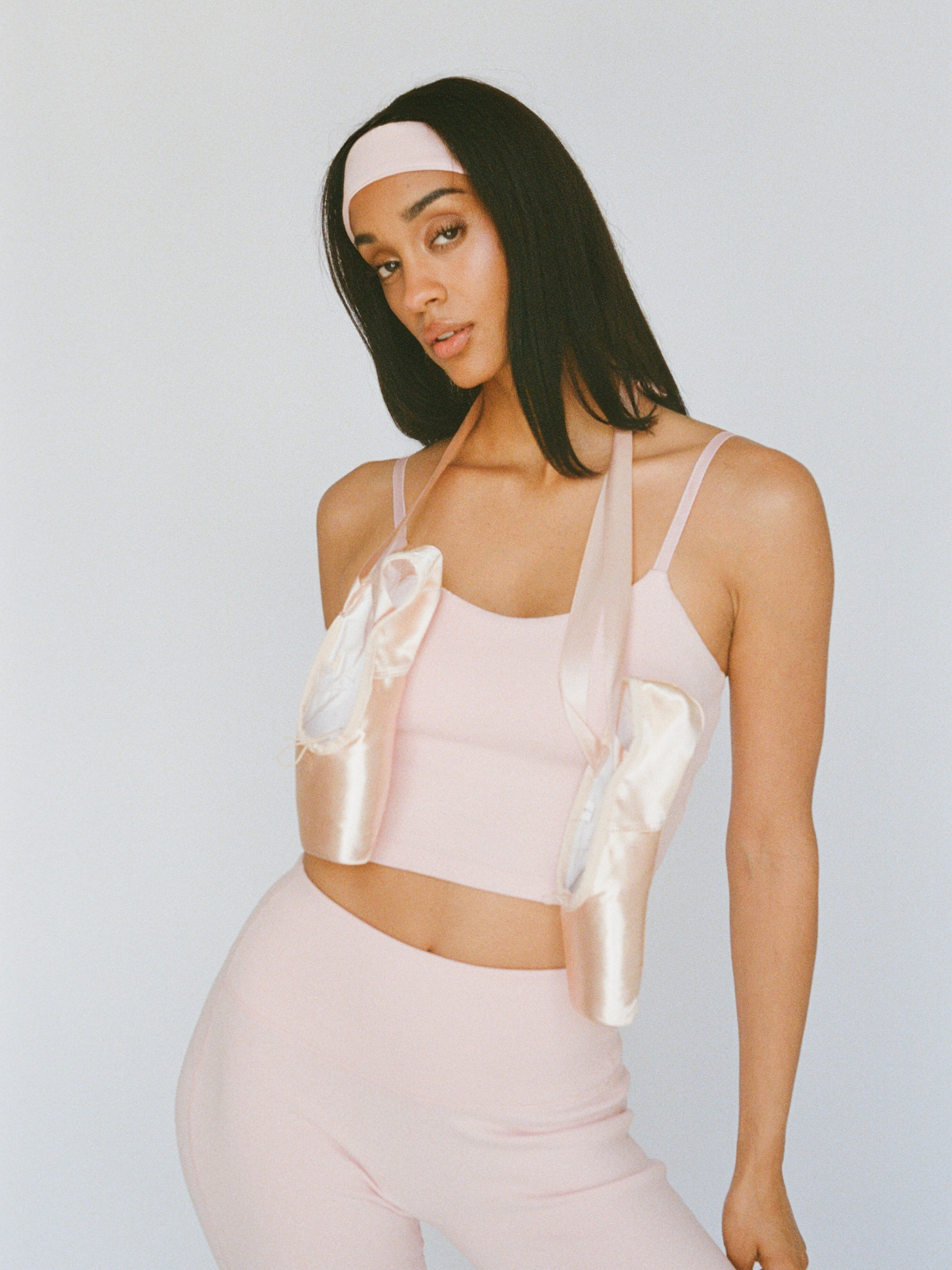 organic cotton sports bra - ballerina pink