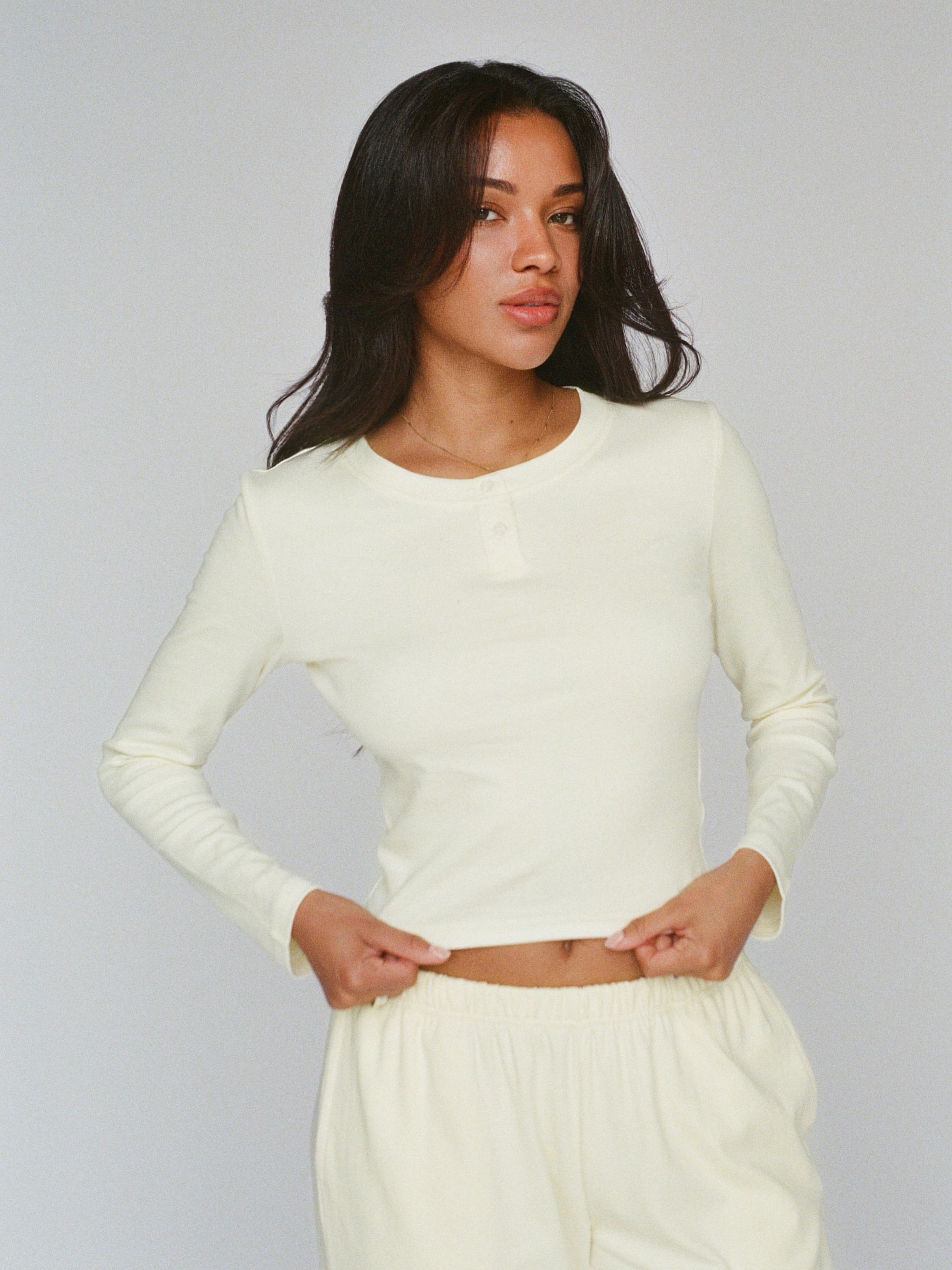 100% organic cotton top - butter yellow