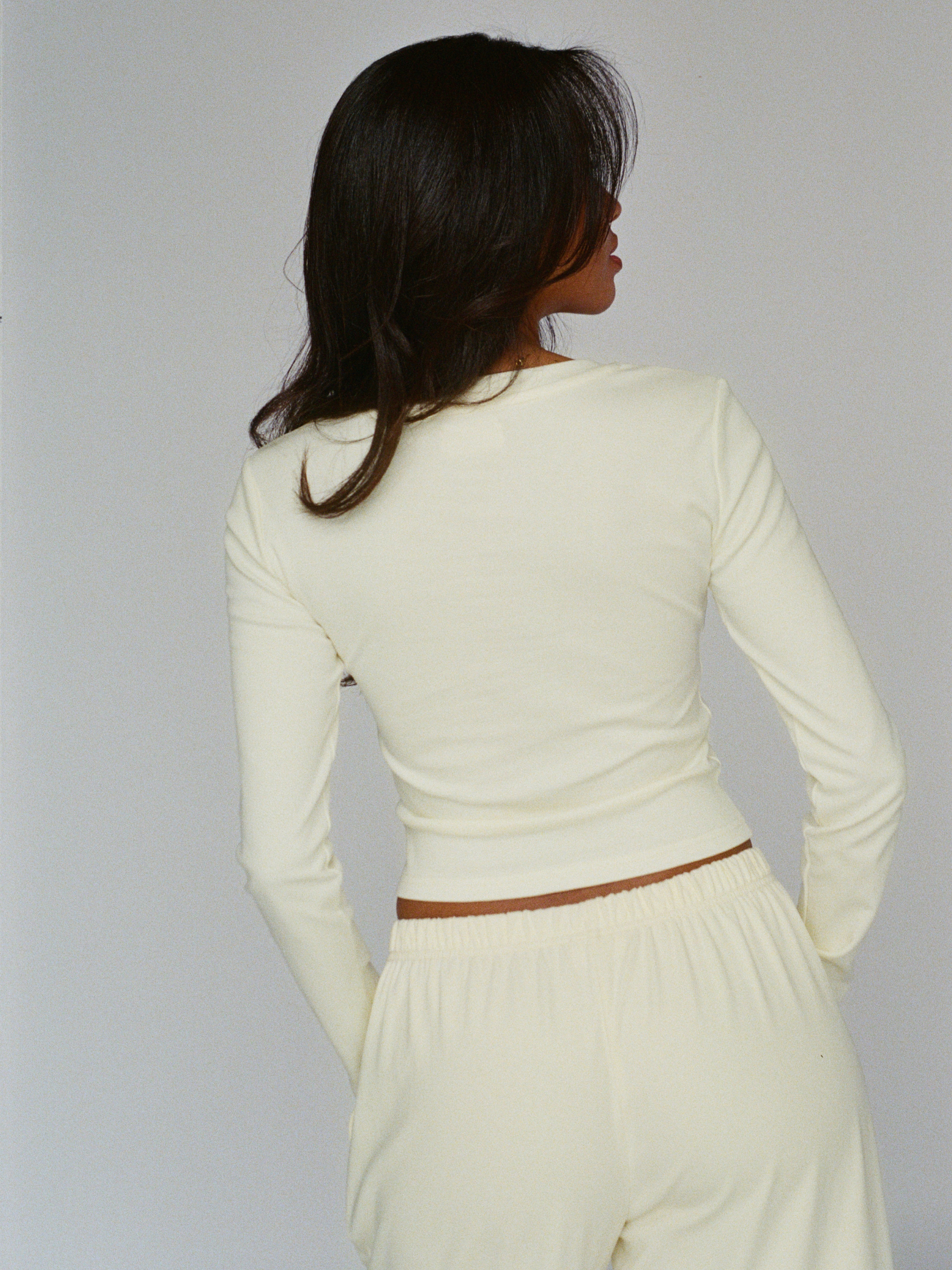 100% organic cotton top - butter yellow