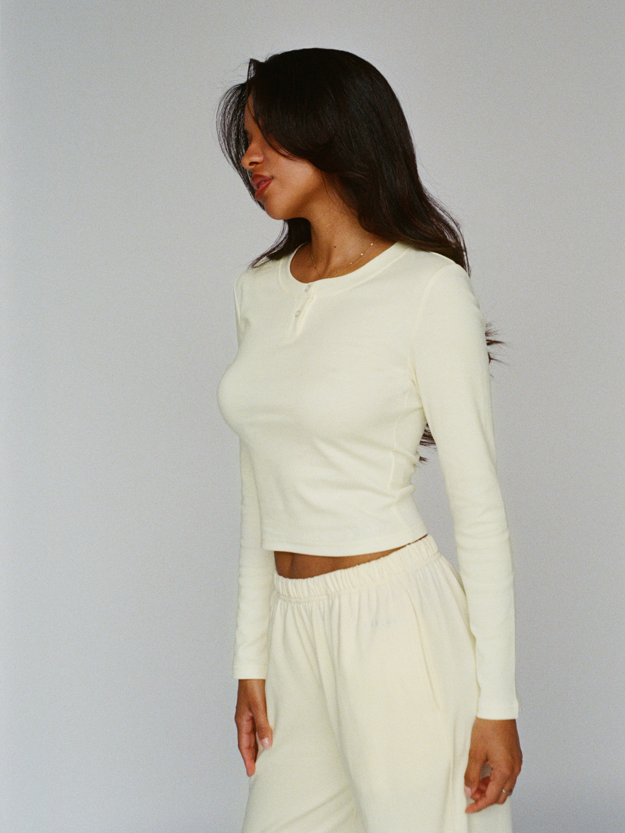 100% organic cotton top - butter yellow