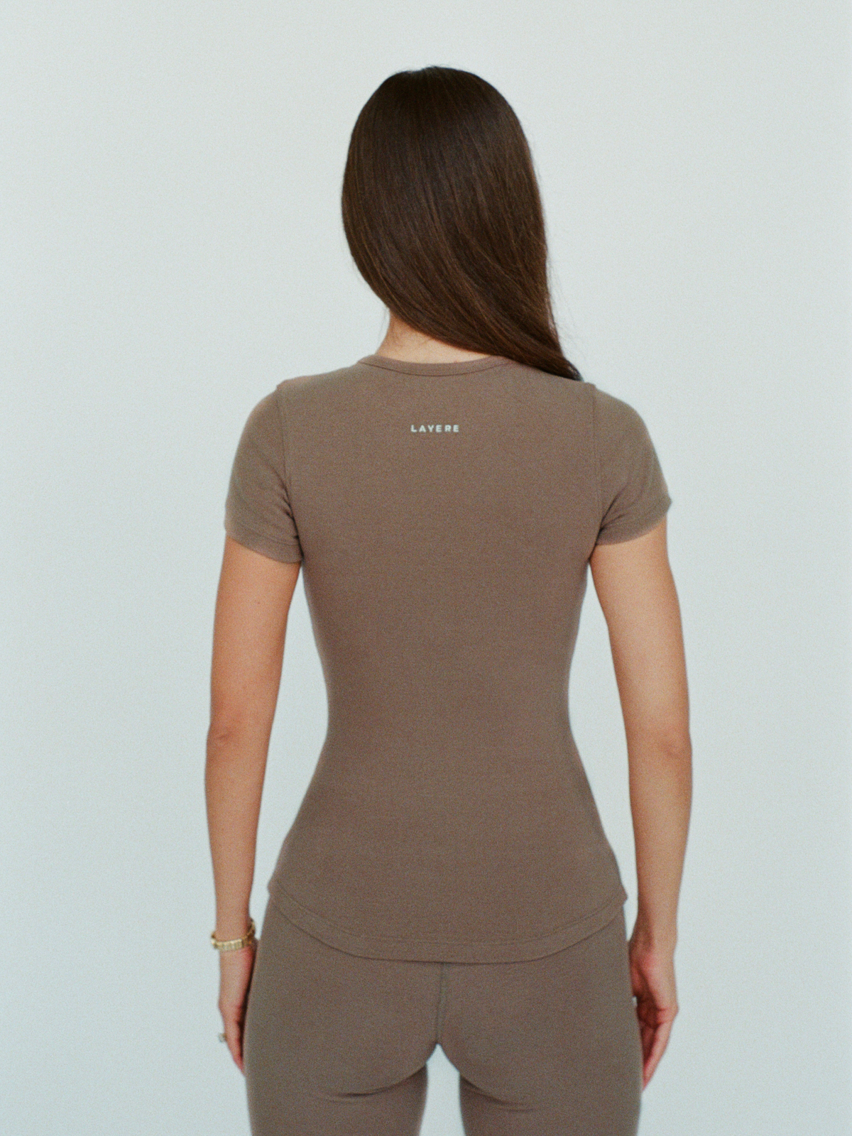 organic cotton sports tee – cacao