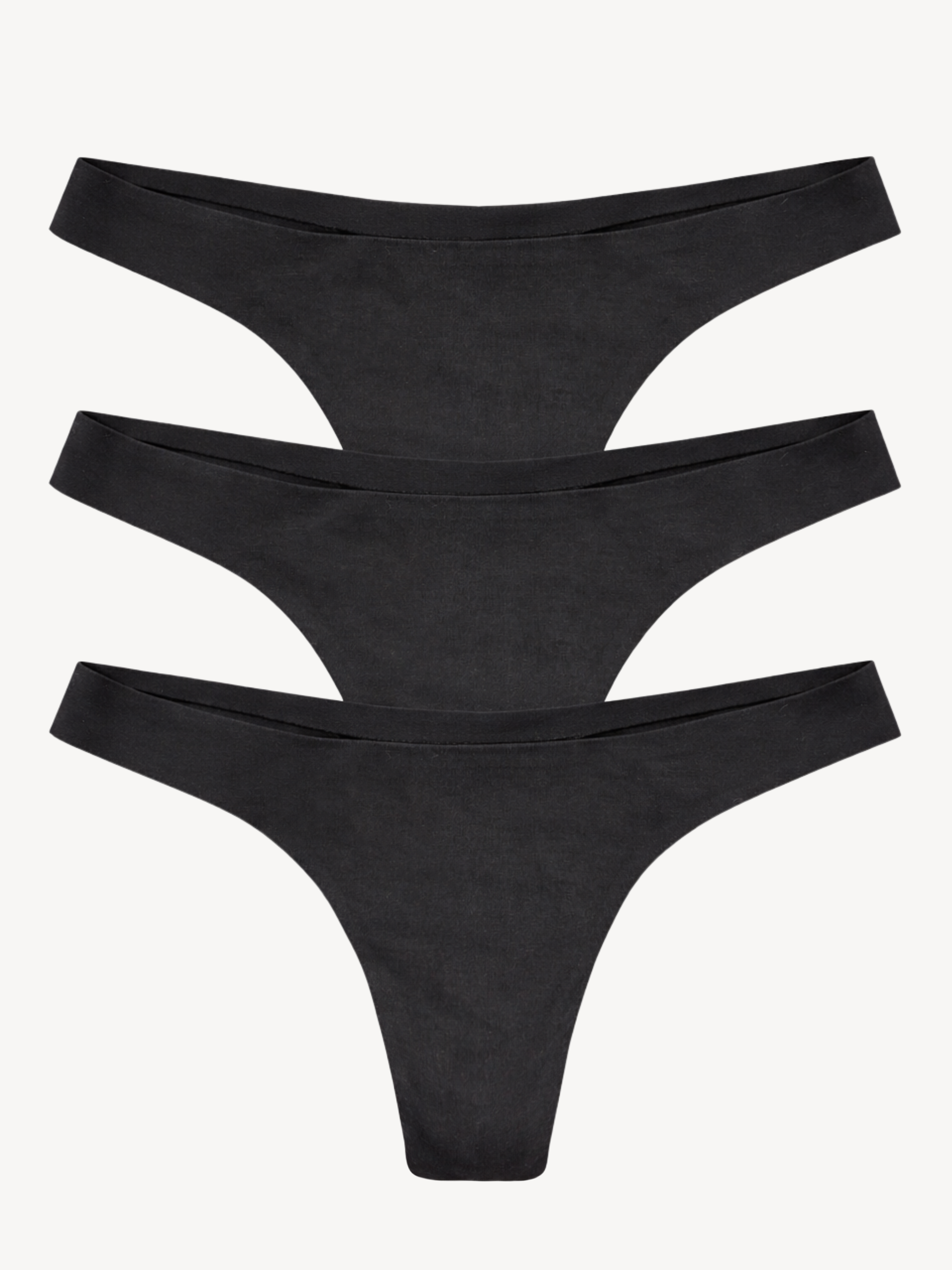 100% organic cotton seamless thong - 3-pack