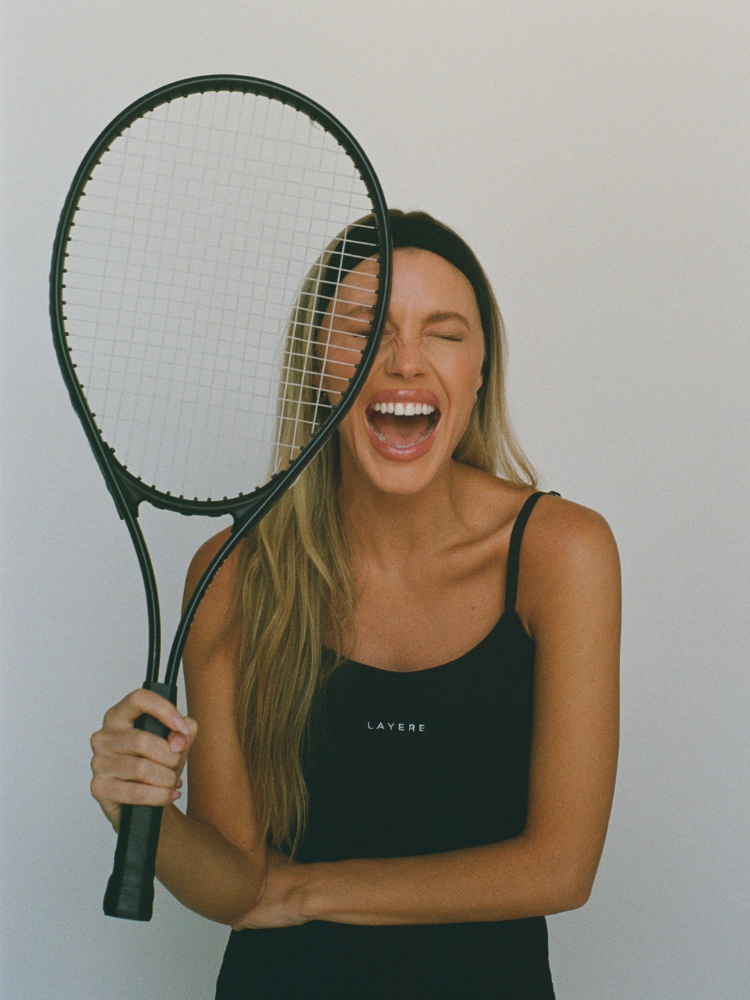 organic cotton sports bra - black