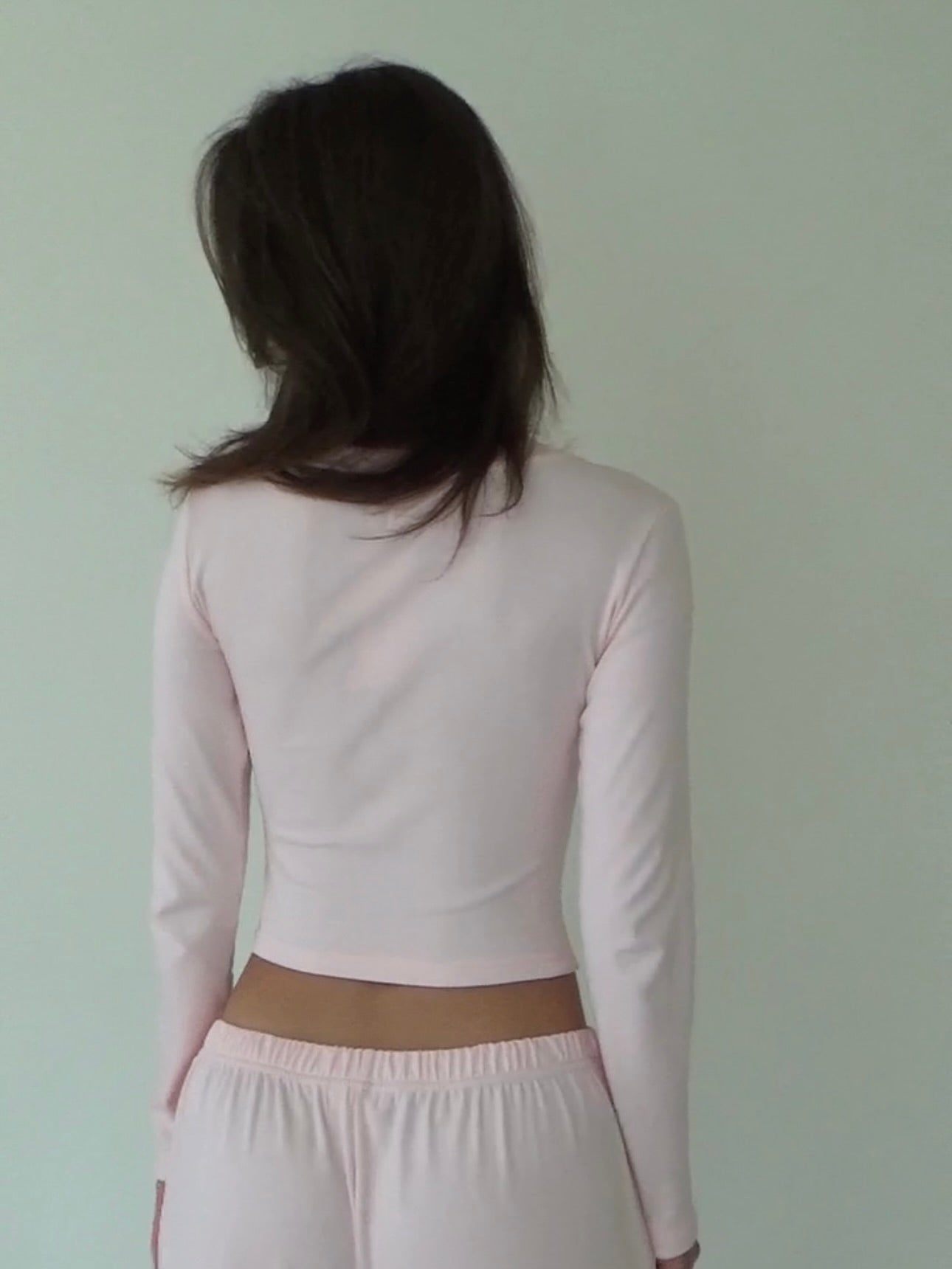 organic cotton long sleeve pajama top back