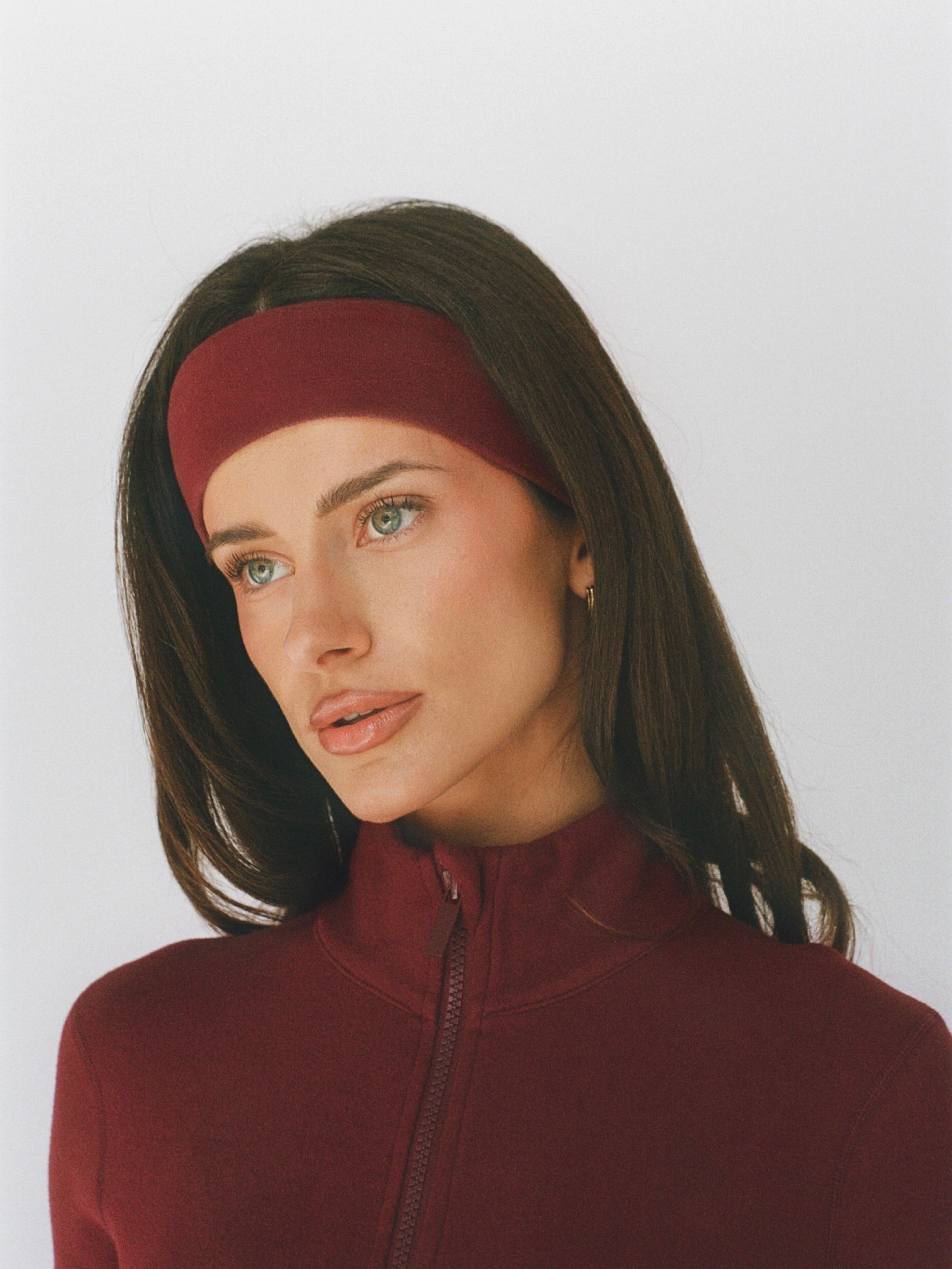 organic cotton headband - cherry red