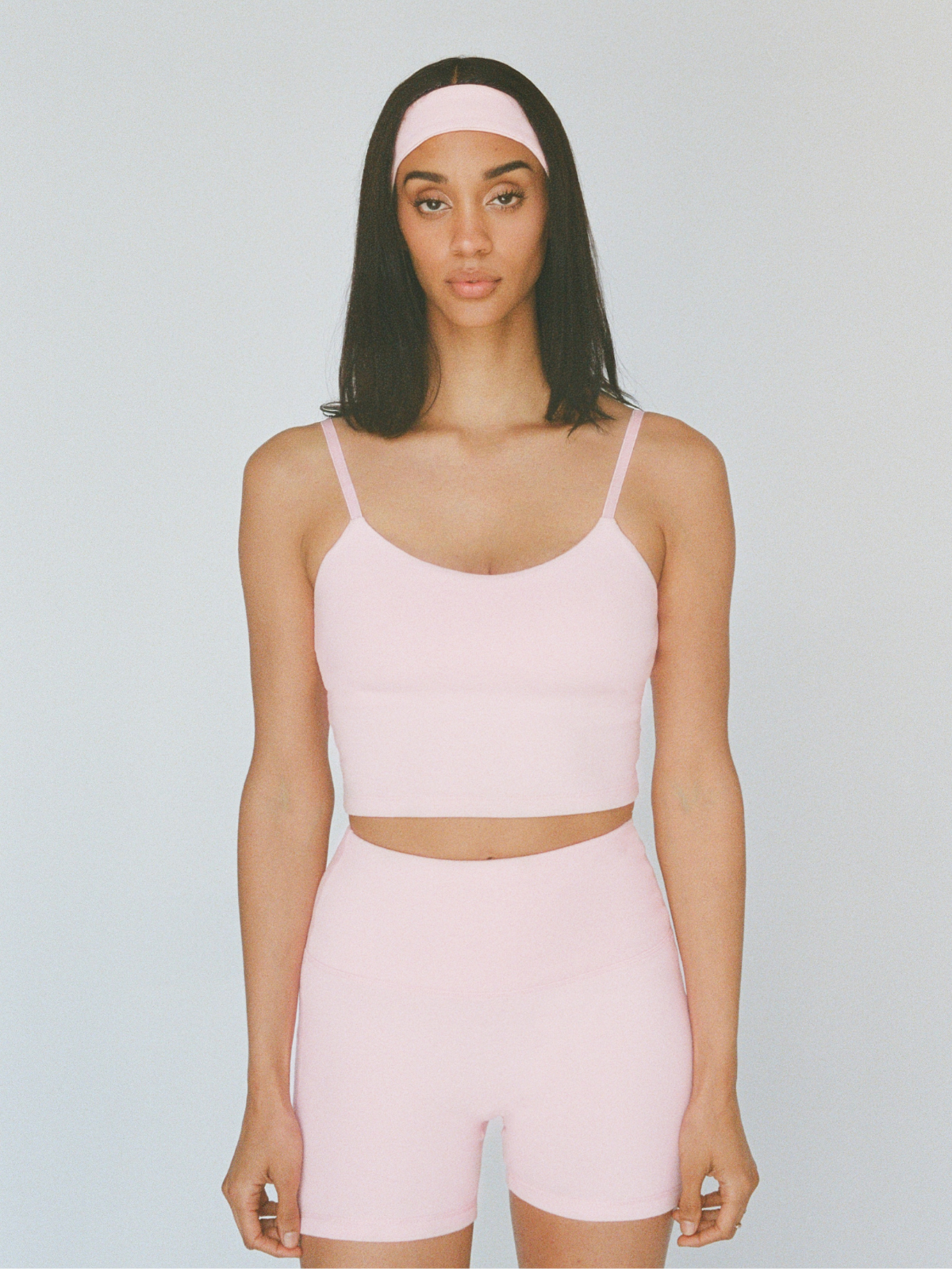 organic cotton sports bra - ballerina pink