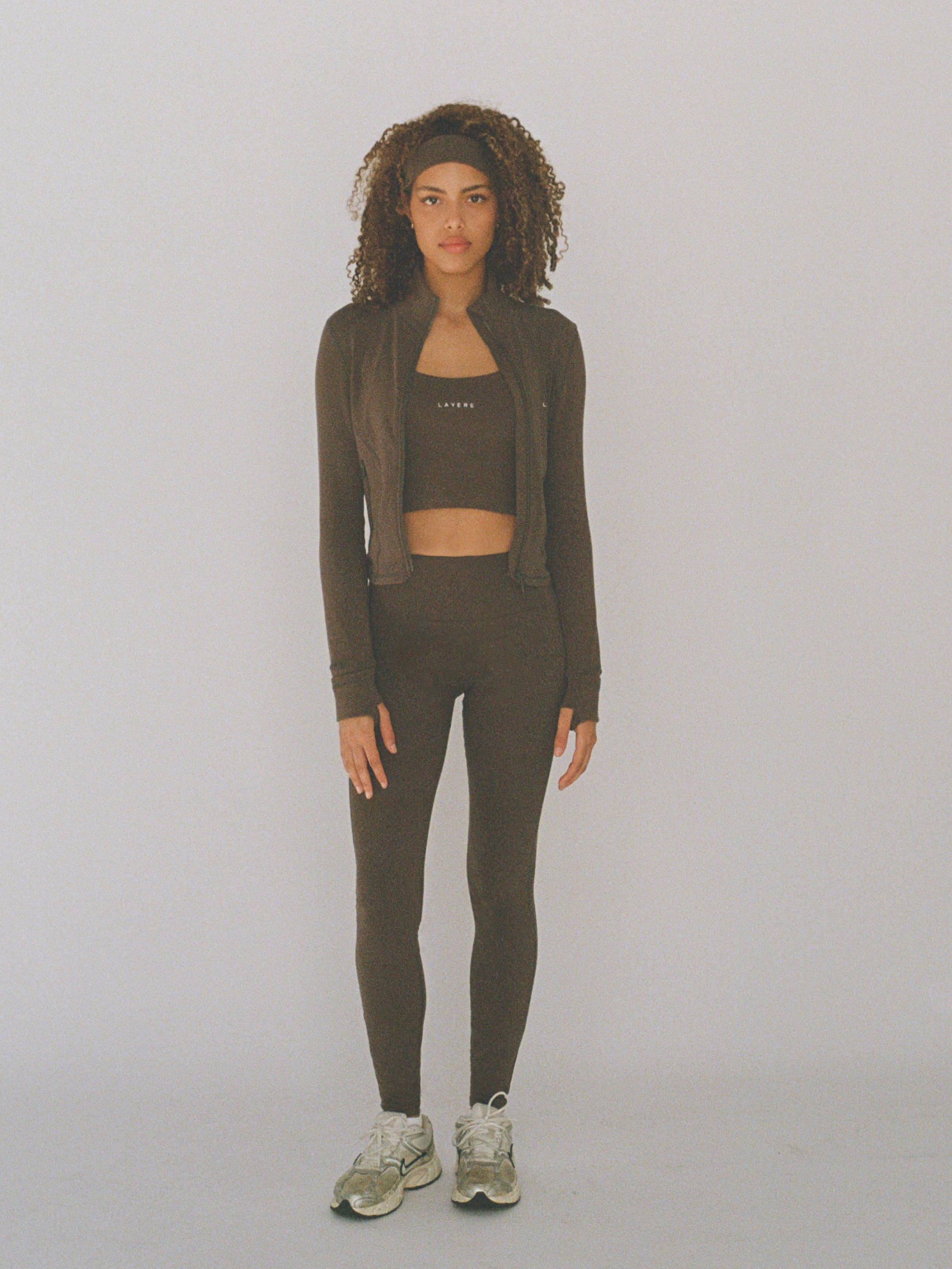 organic cotton leggings - espresso brown