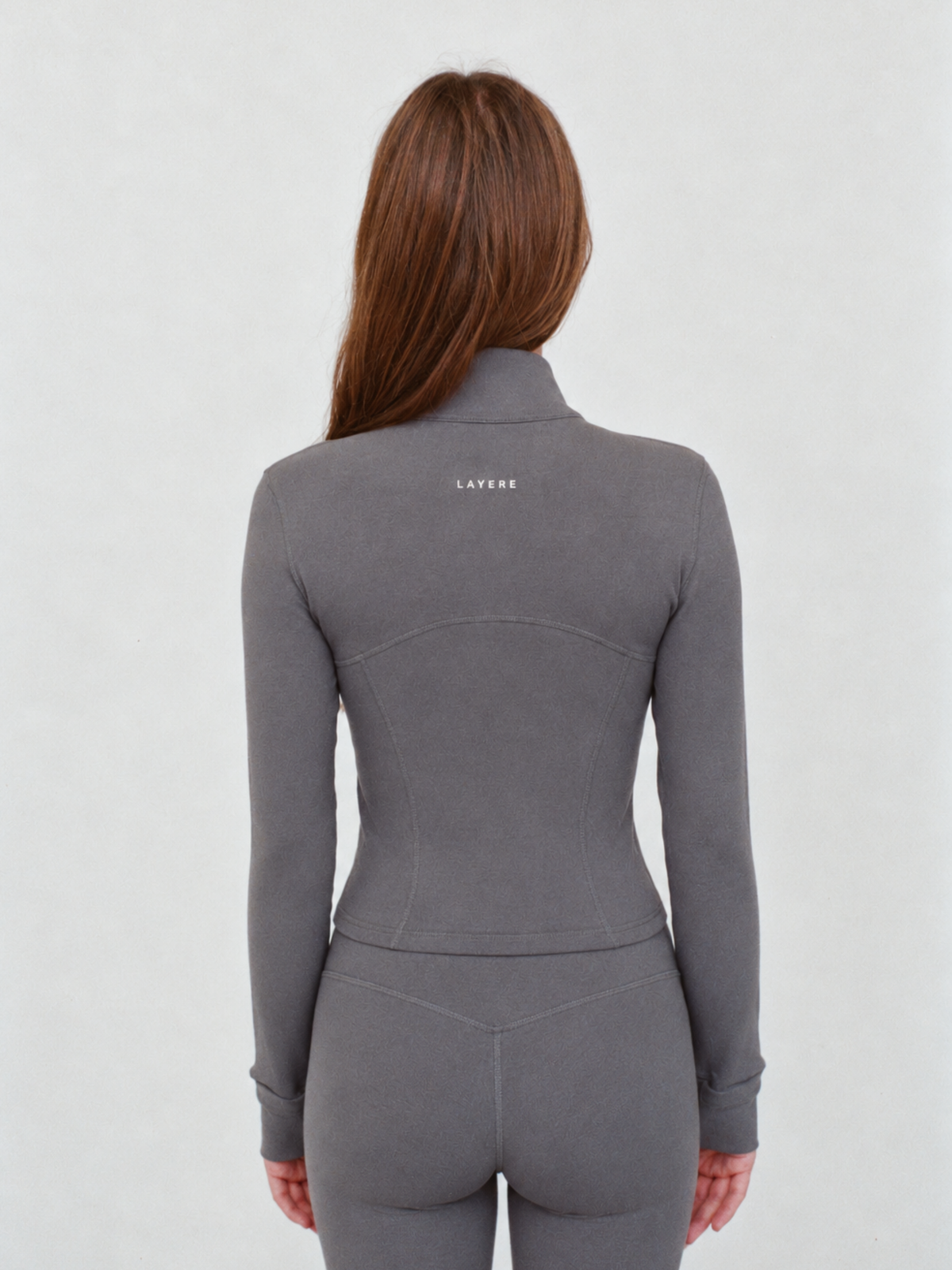 organic cotton zip jacket - graphite