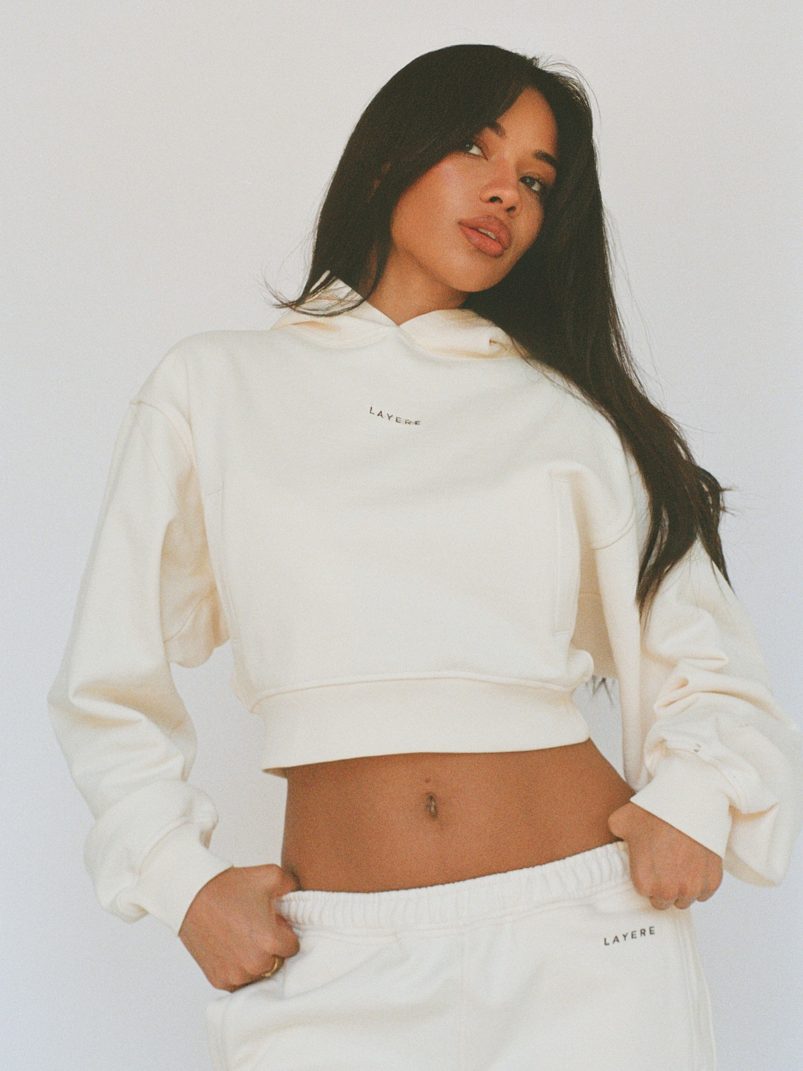 100% organic cotton wide pant - vanilla