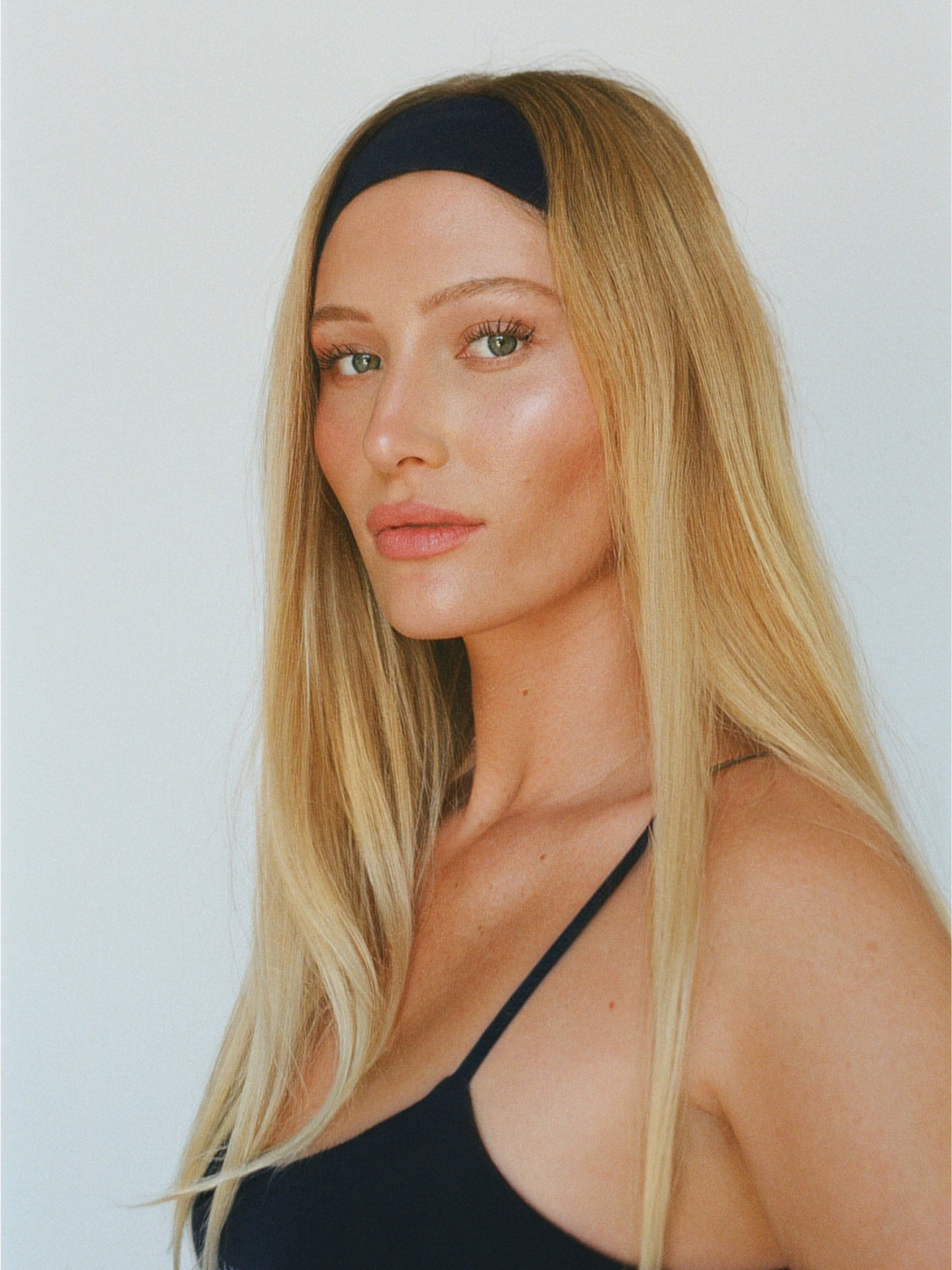 organic cotton headband - navy blue