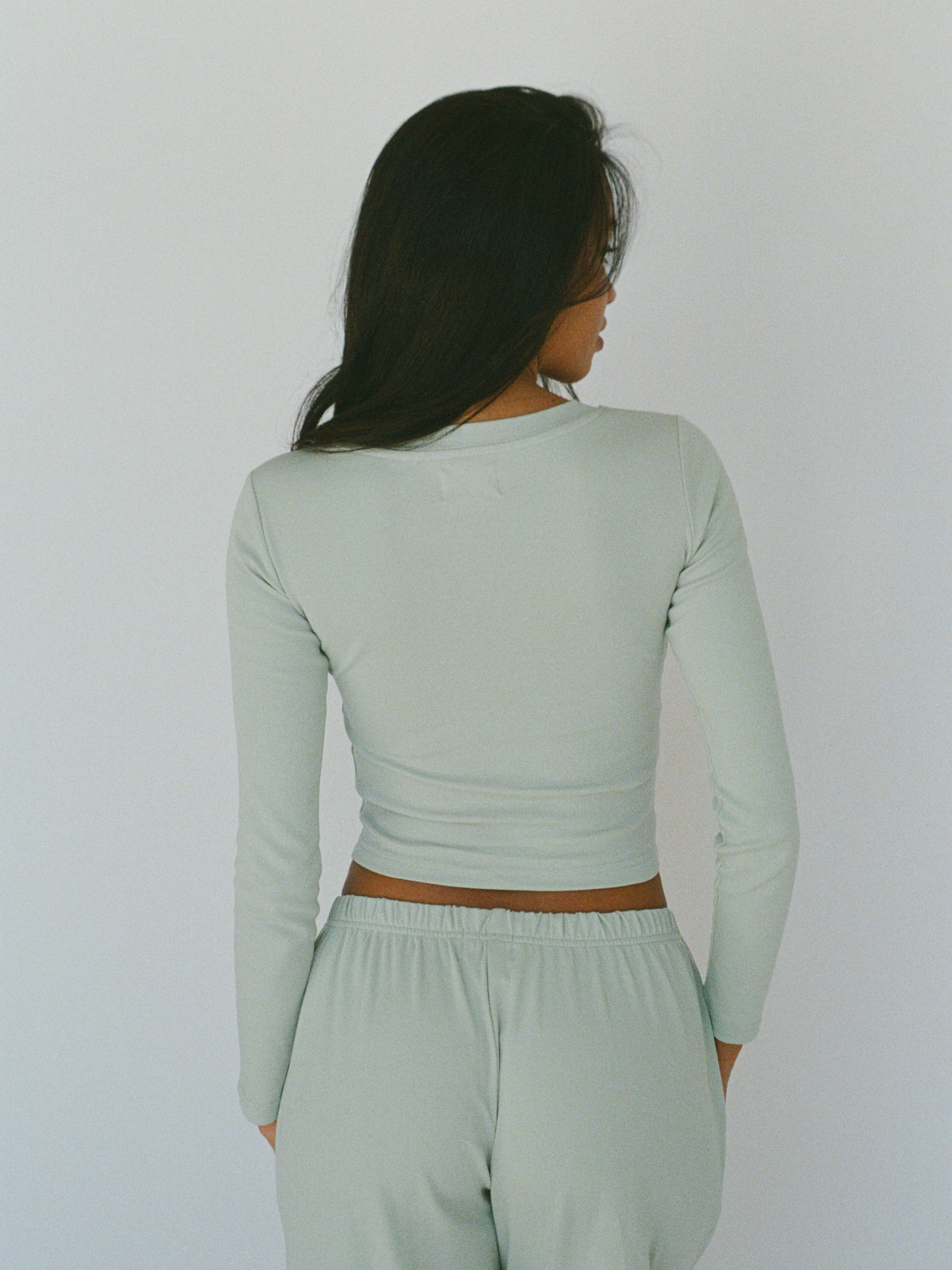 100% organic cotton top - pistachio cream