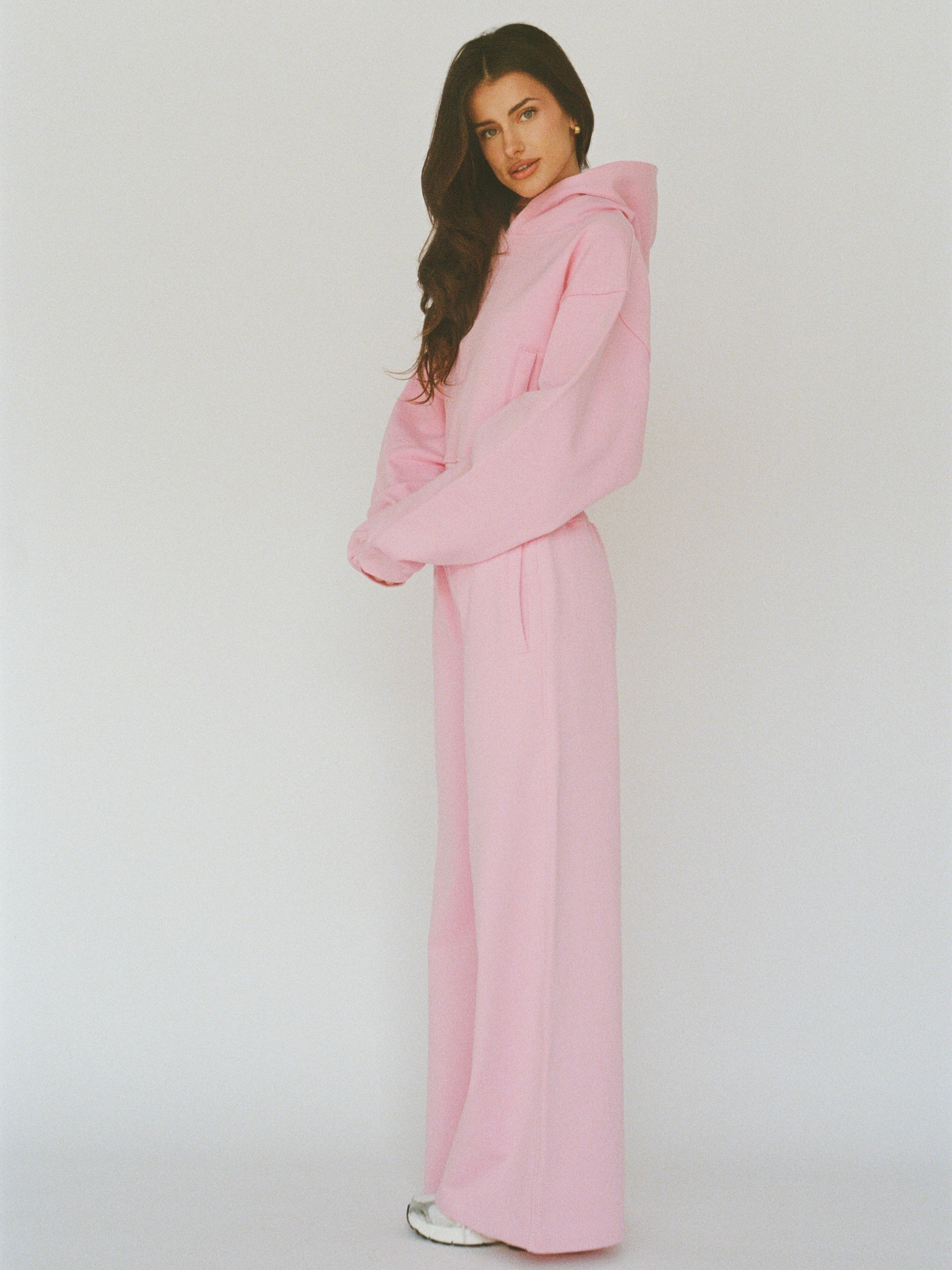 100% organic cotton wide pant - bubblegum