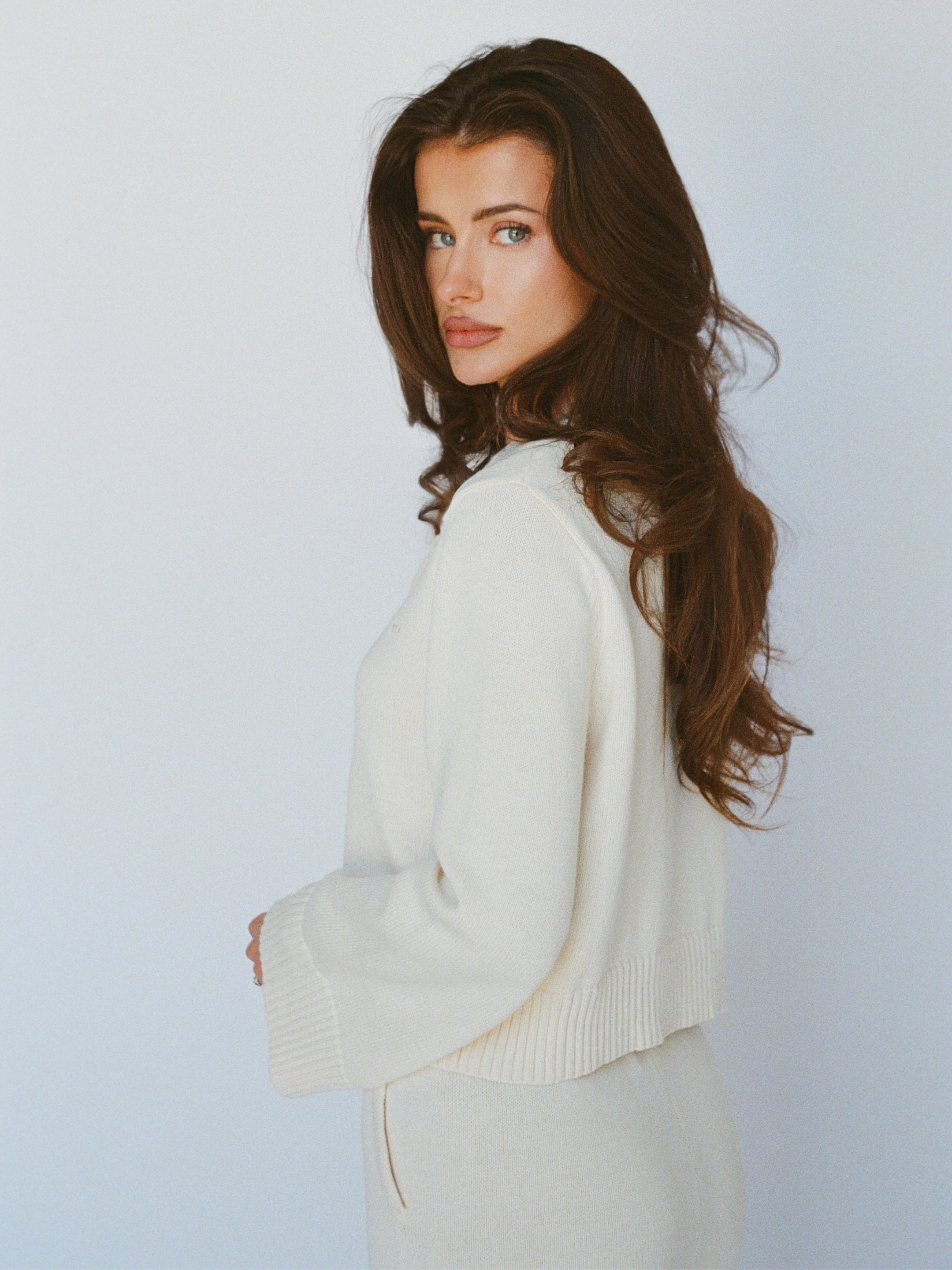 organic cotton cashmere wide pant - butter yellow