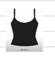 organic cotton scoop tank with built-in bra – black