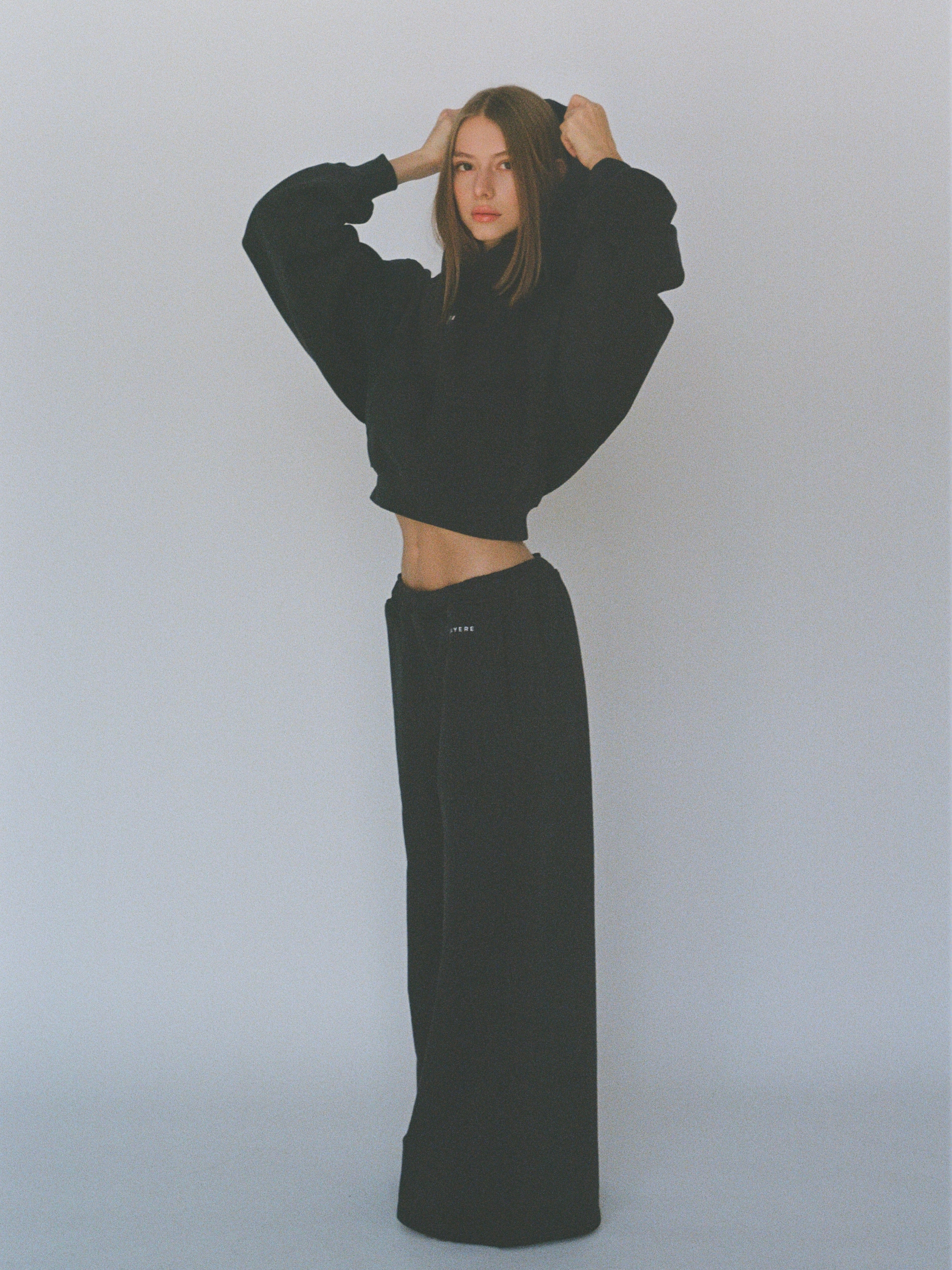 100% organic cotton wide pant - midnight blue