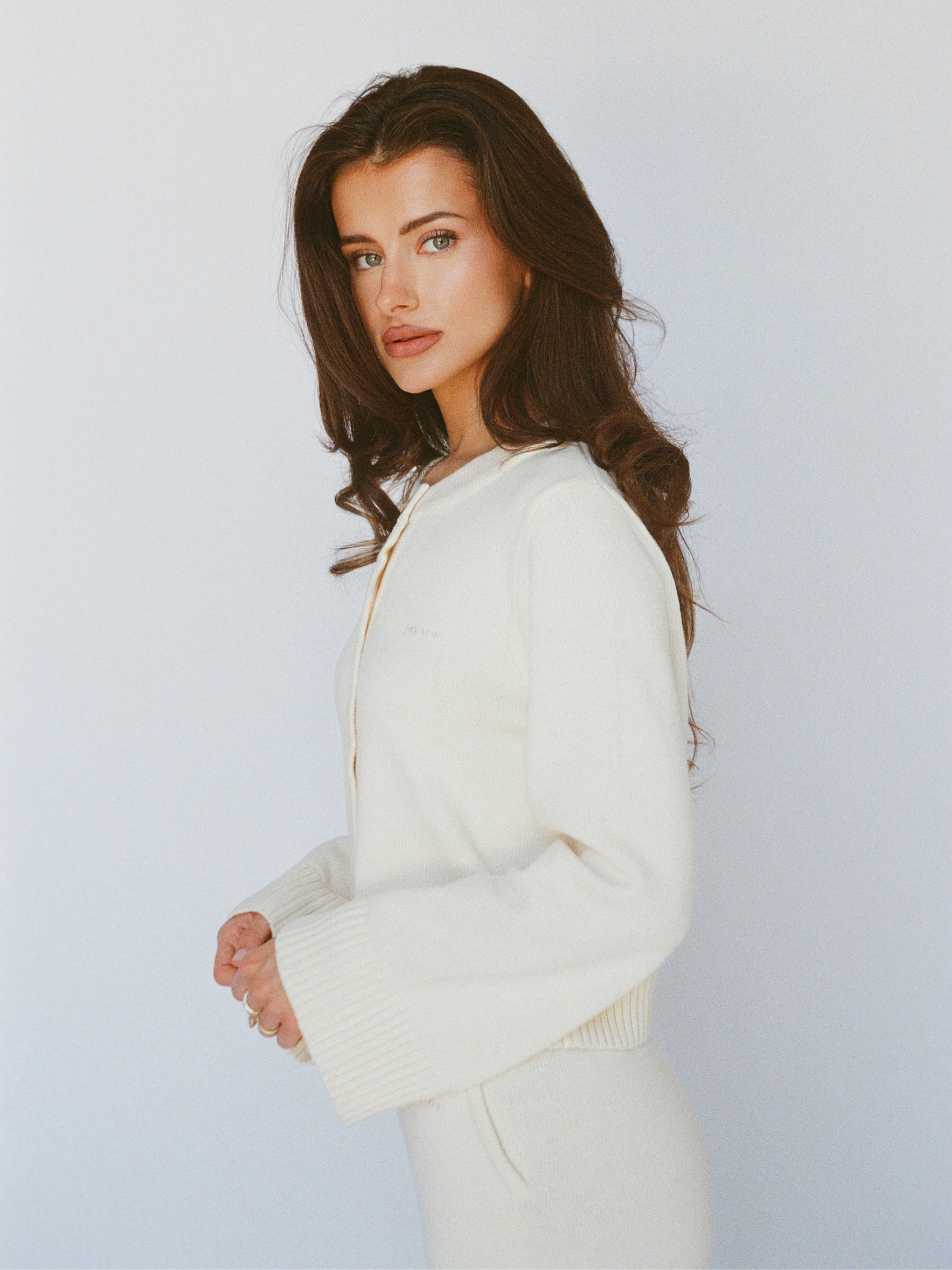 organic cotton cashmere wide pant - butter yellow