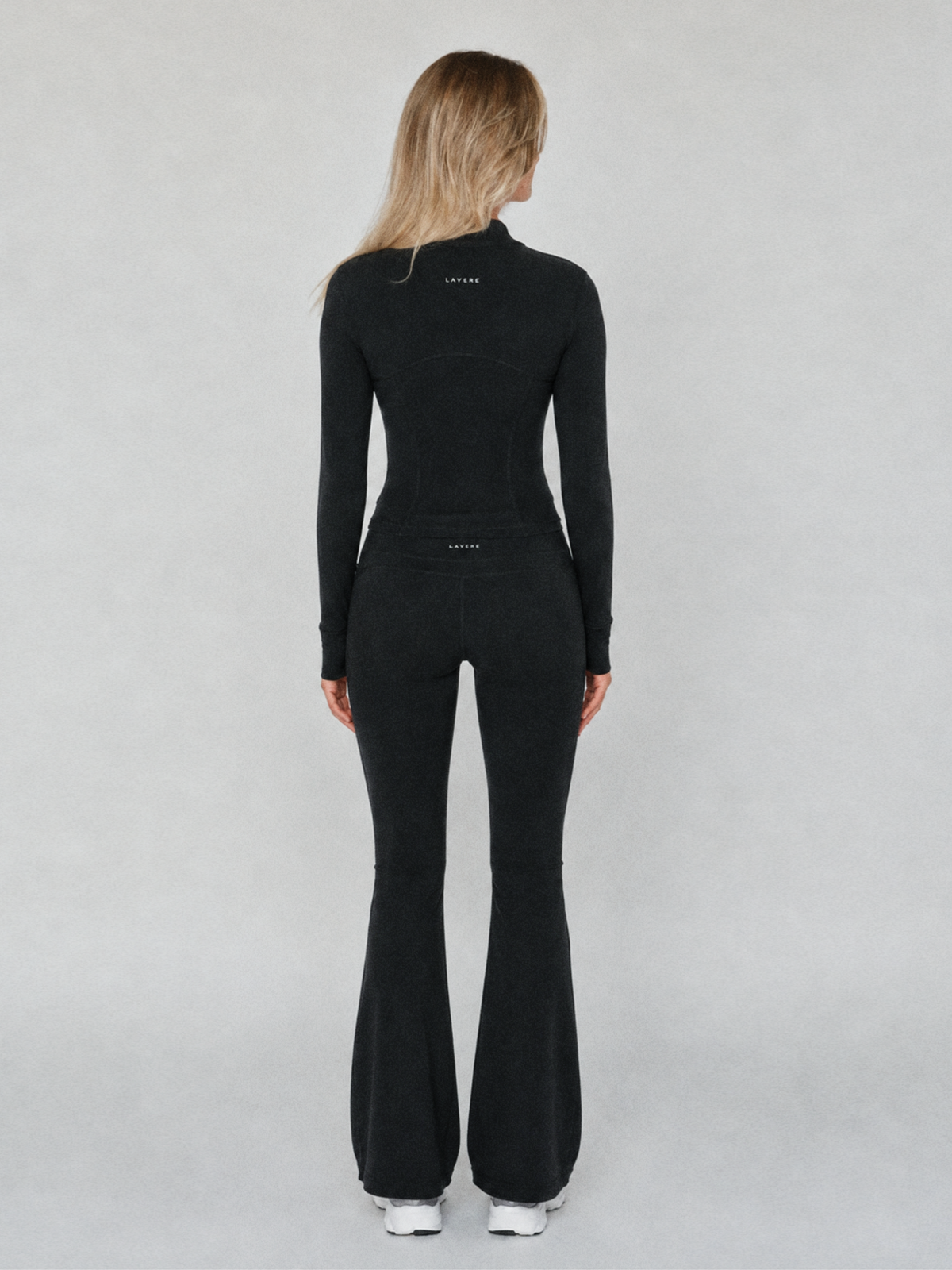 organic cotton flare leggings - black